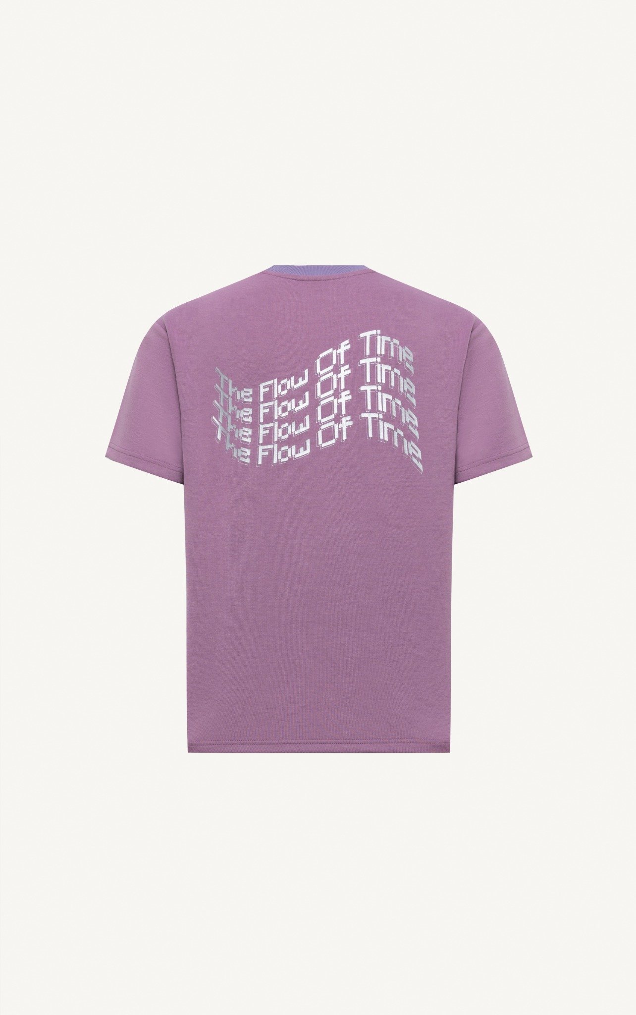 T721 STUDIO LOOSE FIT PRINTED LOGO T-SHIRT - PURPLE