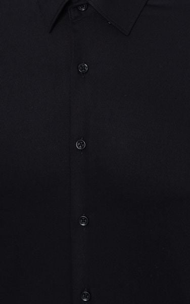  AG829 SIGNATURE SLIMFIT TWILL SHIRT - BLACK 