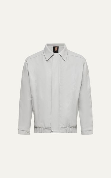  TA19 LEATHER JACKET - LIGHT GREY