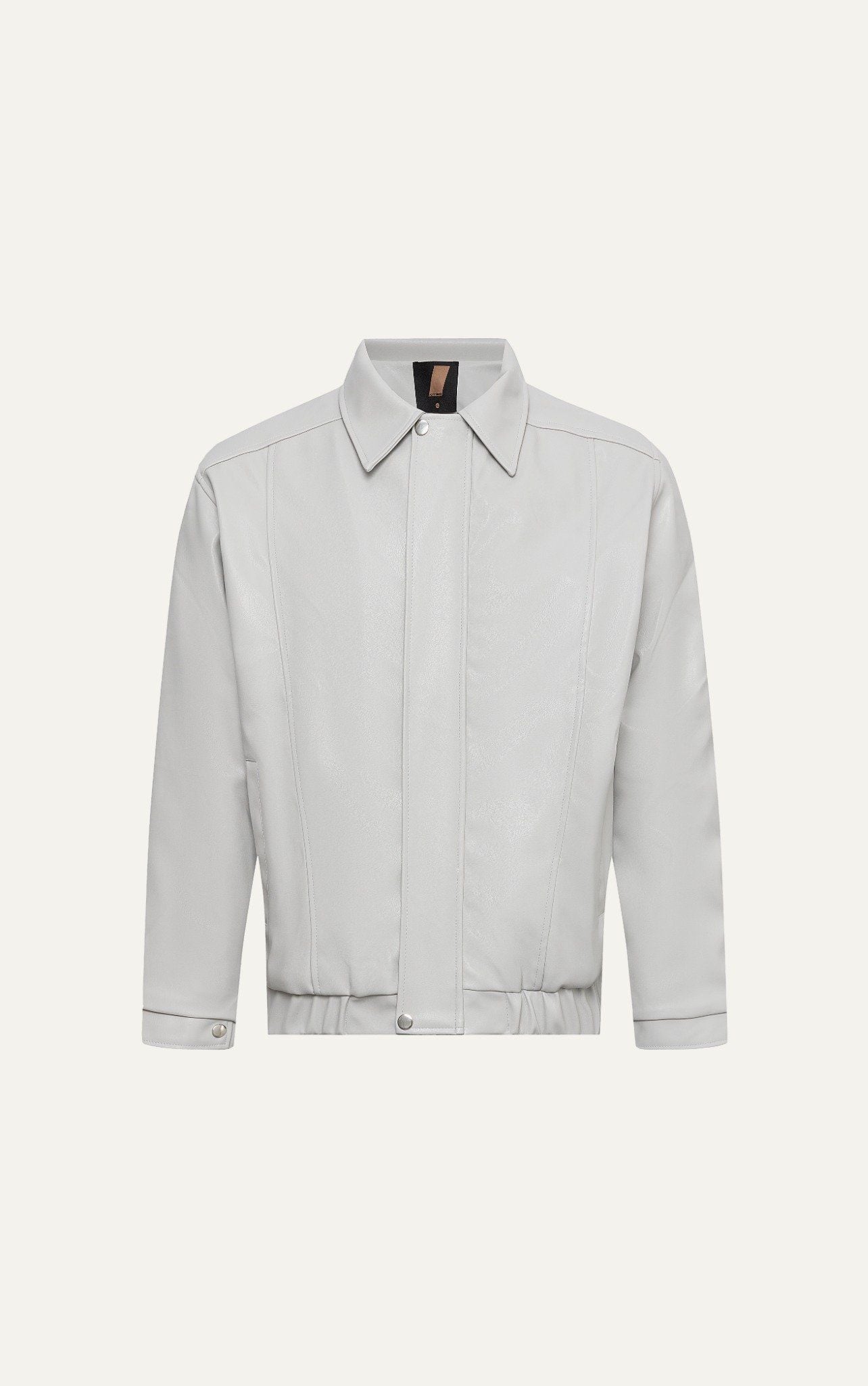  TA19 LEATHER JACKET - LIGHT GREY 