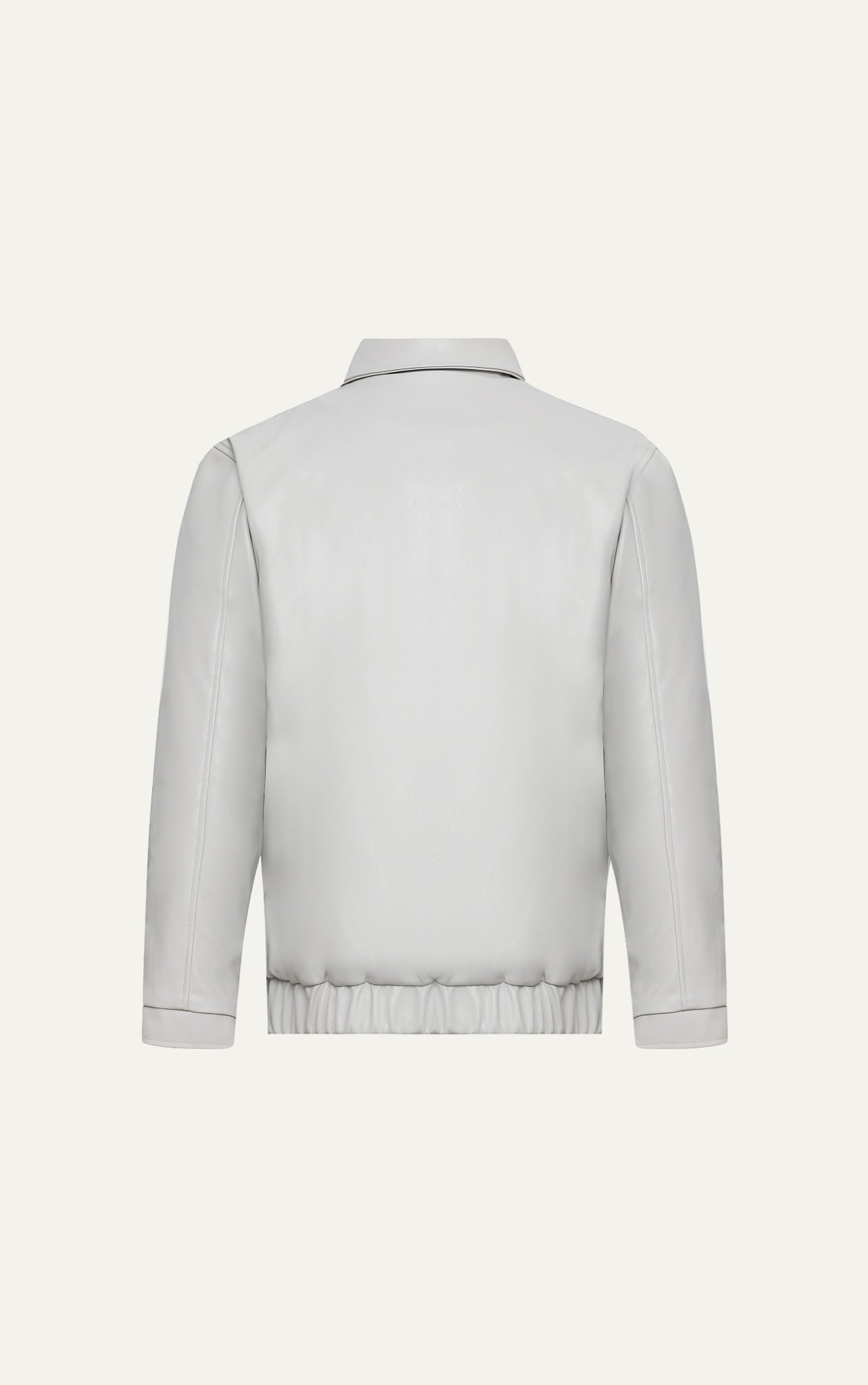 TA19 LEATHER JACKET - LIGHT GREY