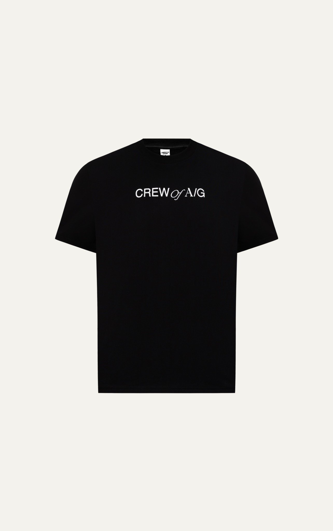 AG698 STUDIO LOOSE FIT PRINTED LOGO T-SHIRT - BLACK