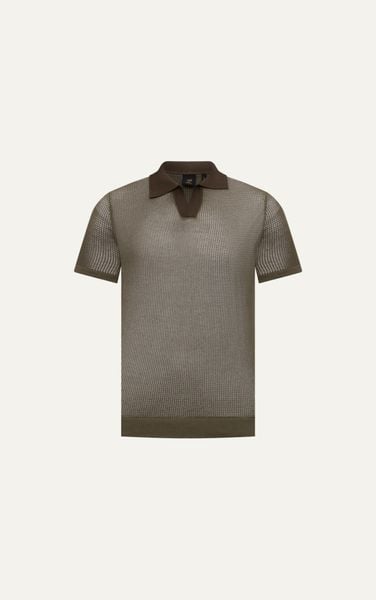  AG725 PREMIUM REGULAR FIT KNIT POLO - DARK GREEN