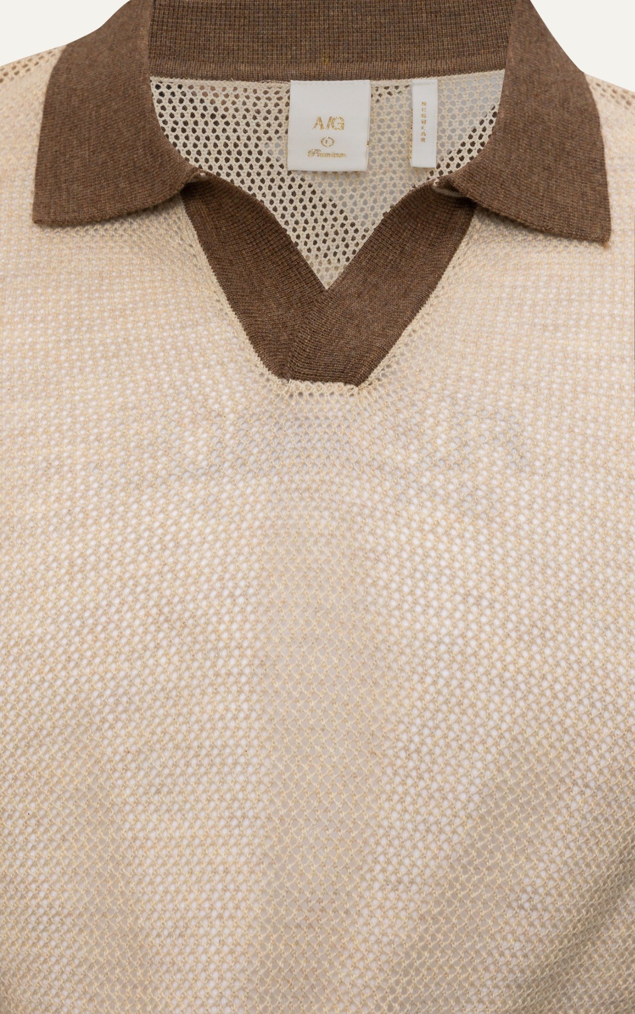 AG725 PREMIUM REGULAR FIT KNIT POLO - BEIGE