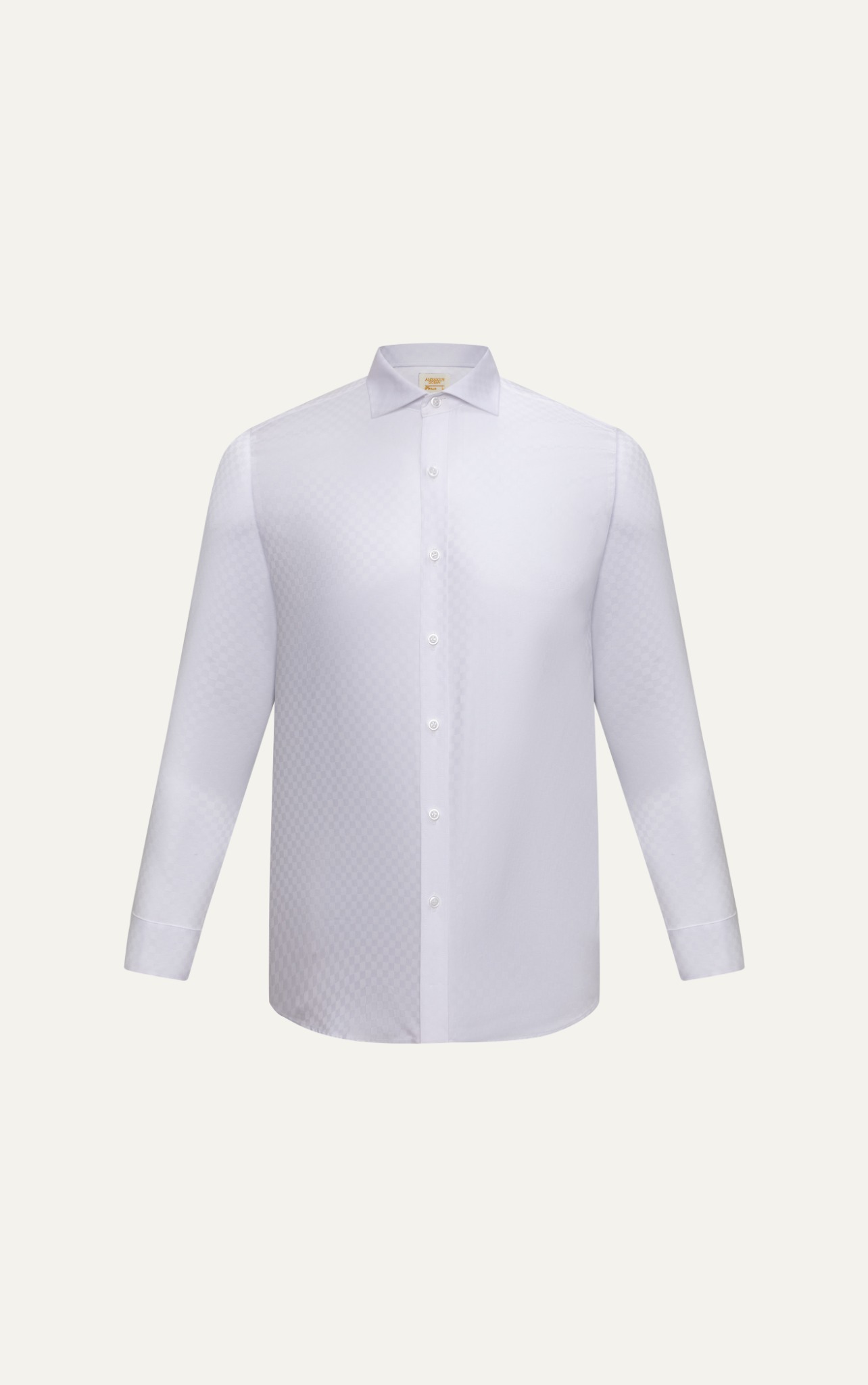 AG5P1 PREMIUM SLIMFIT CHECKED SHIRT - WHITE