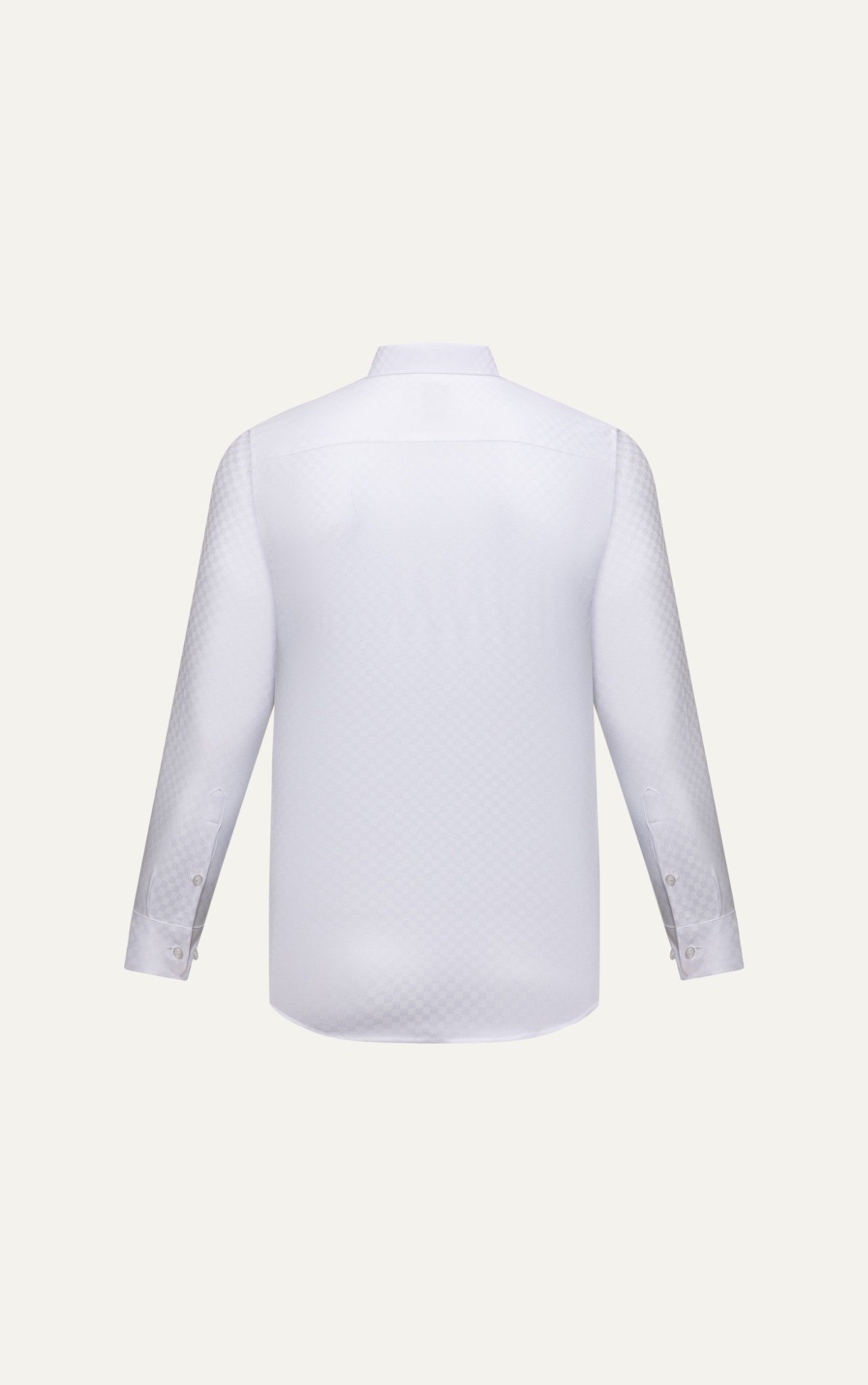 AG5P1 PREMIUM SLIMFIT CHECKED SHIRT - WHITE