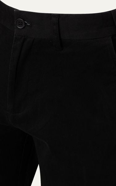  AG509 PREMIUM SLIMFIT ELASTIC WAIST KHAKI TROUSERS - BLACK 