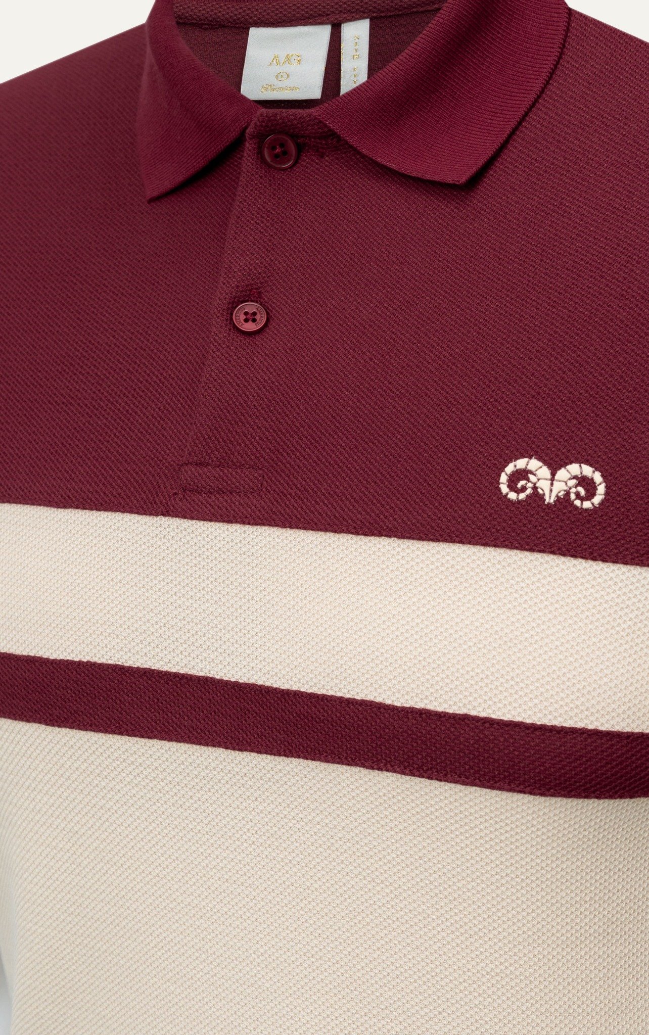 AG86 PREMIUM SLIMFIT MIXED COLOR POLO - DARK RED