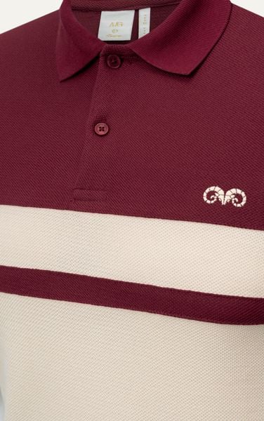  AG86 PREMIUM SLIMFIT MIXED COLOR POLO - DARK RED 