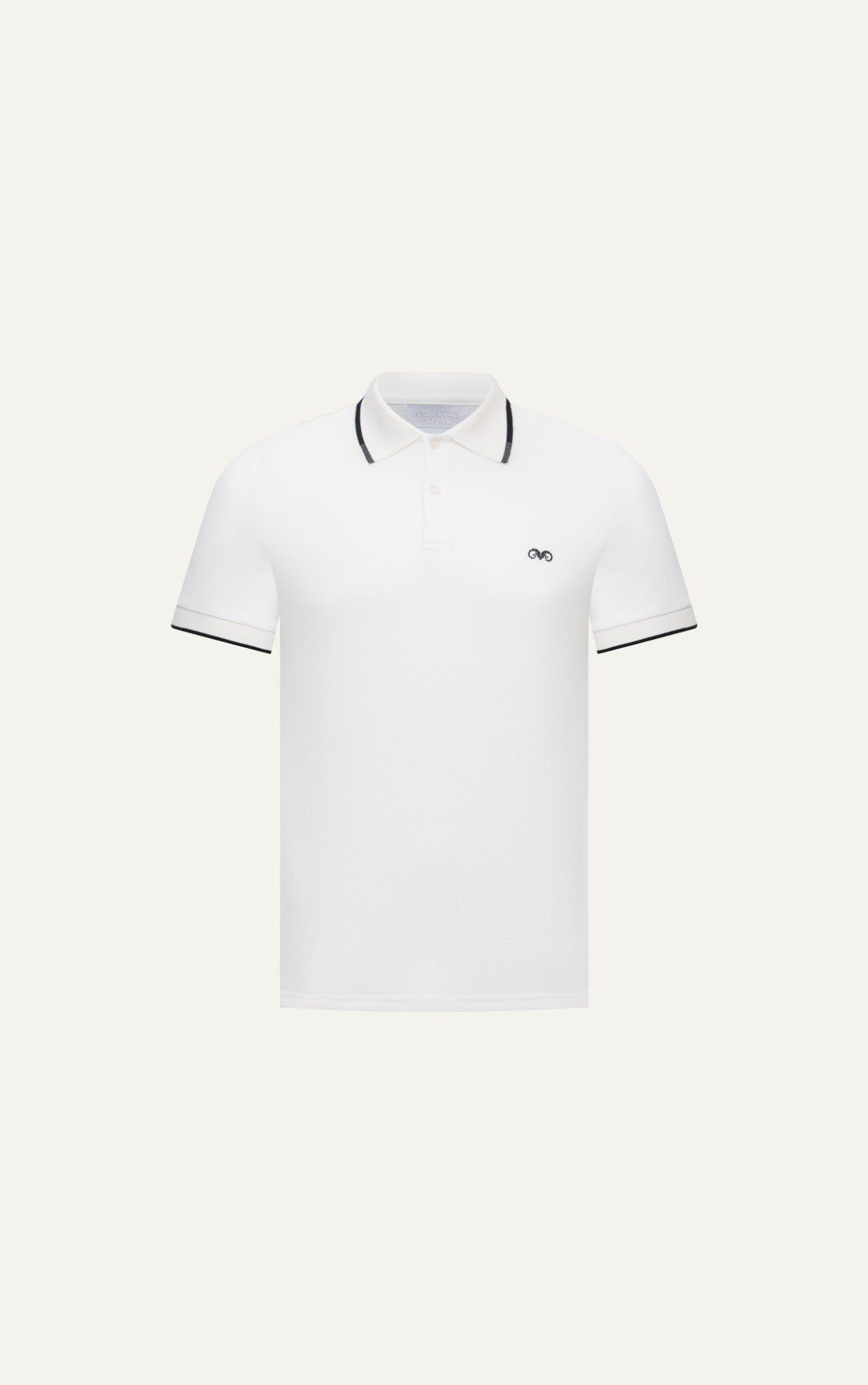  AG75 PREMIUM SLIMFIT POLO - WHITE 