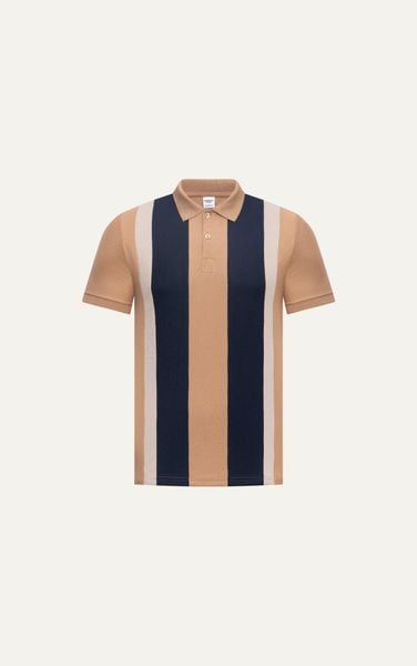  T57 FACTORY SLIMFIT STRIPED MIX COLOR POLO - BROWN