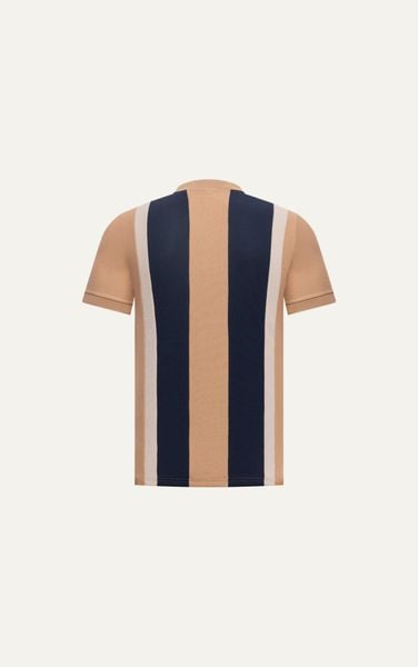  T57 FACTORY SLIMFIT STRIPED MIX COLOR POLO - BROWN 