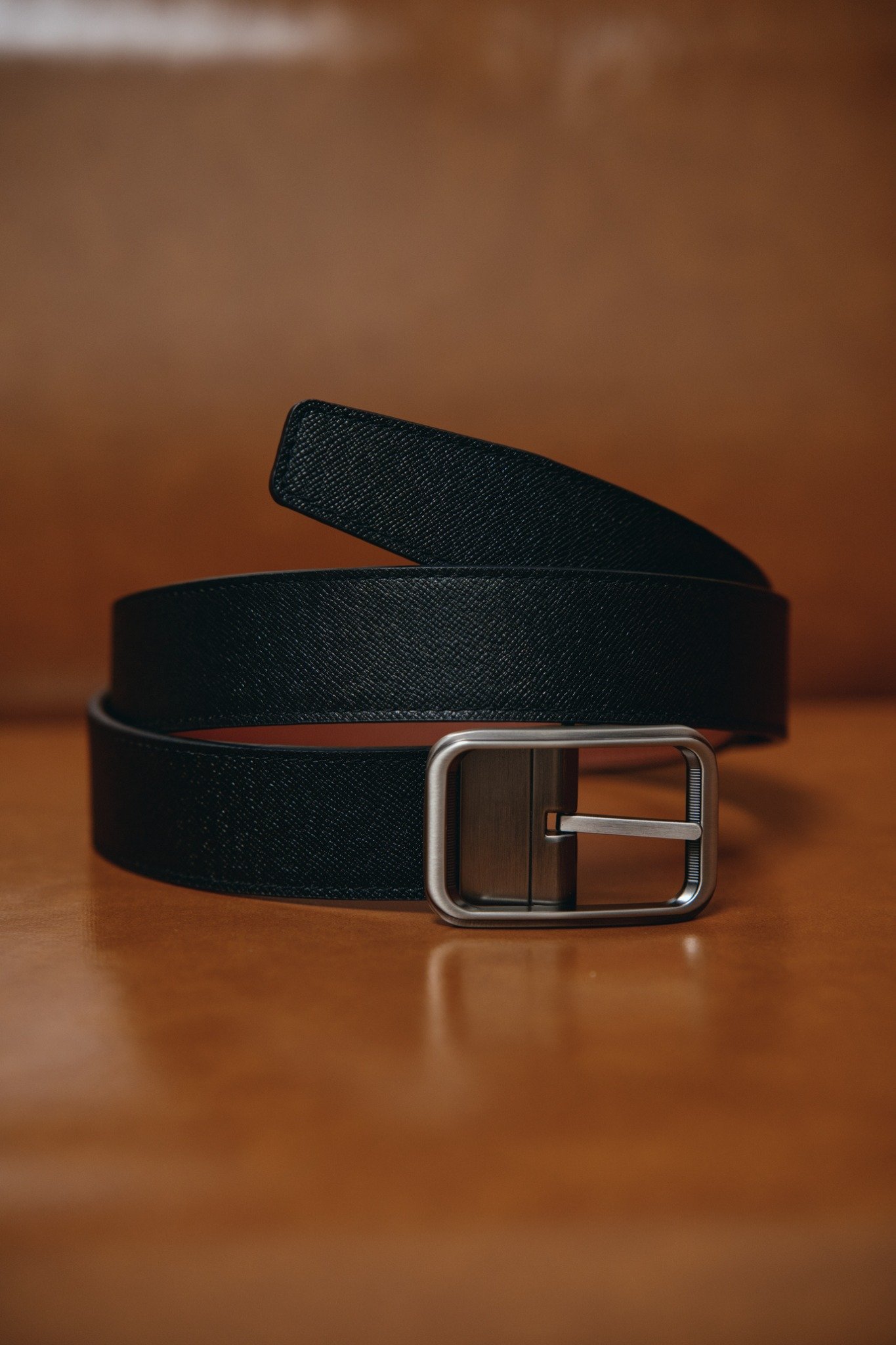 AG LEATHER BELTS - RECTANGLE HEAD METALLIC SILVER