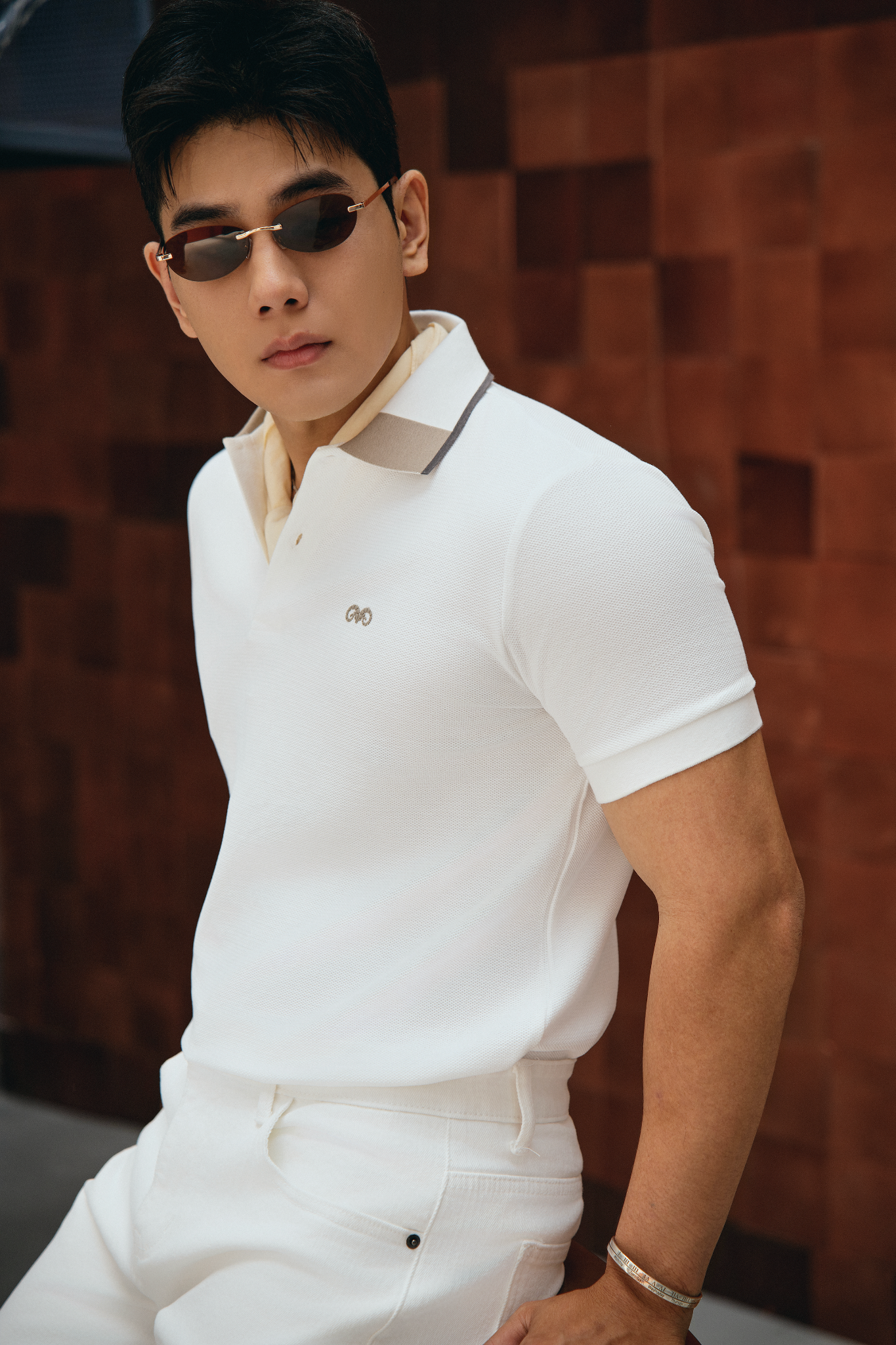 AG01 PREMIUM SLIMFIT POLO - BEIGE