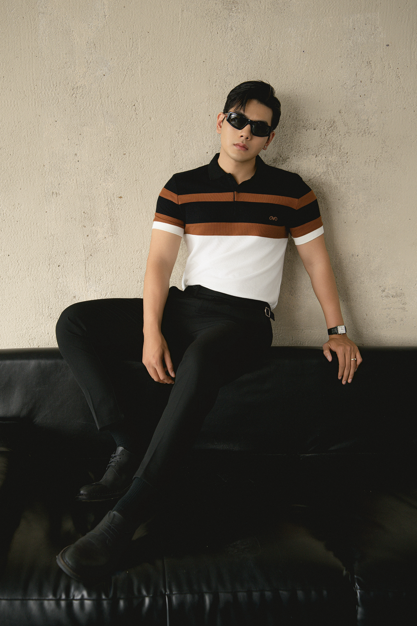 AG83 PREMIUM SLIMFIT POLO - BLACK