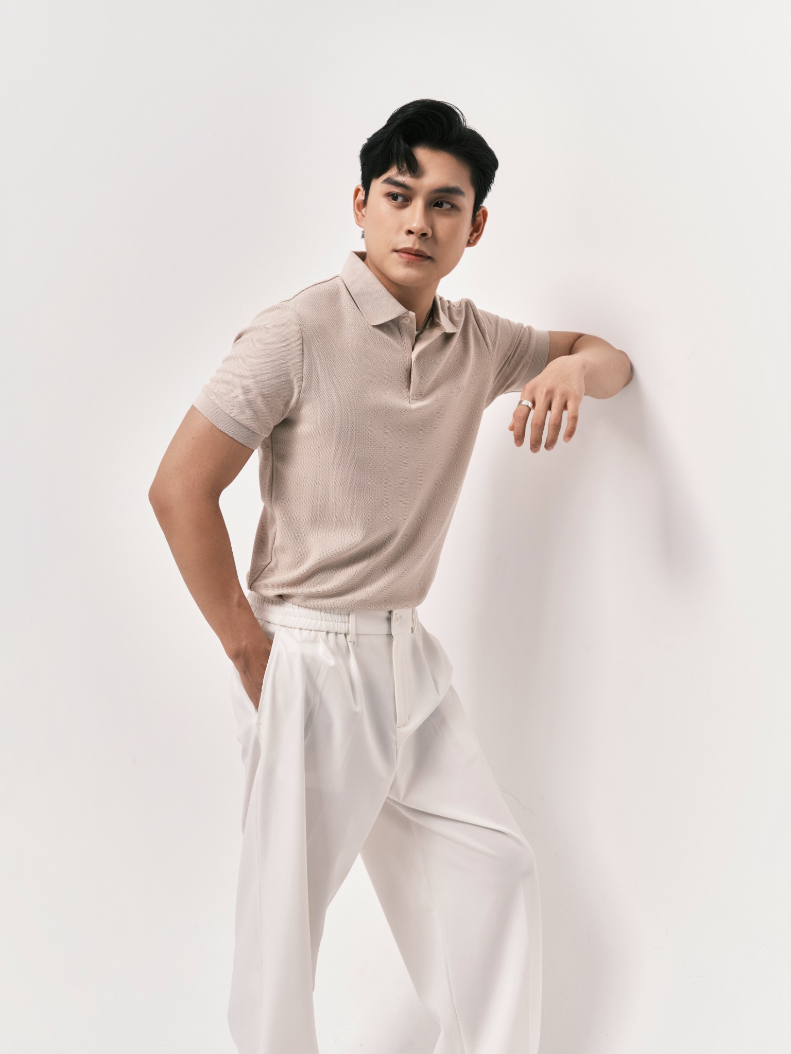 AG02 SIGNATURE SLIMFIT POLO - CLASSIC TAUPE