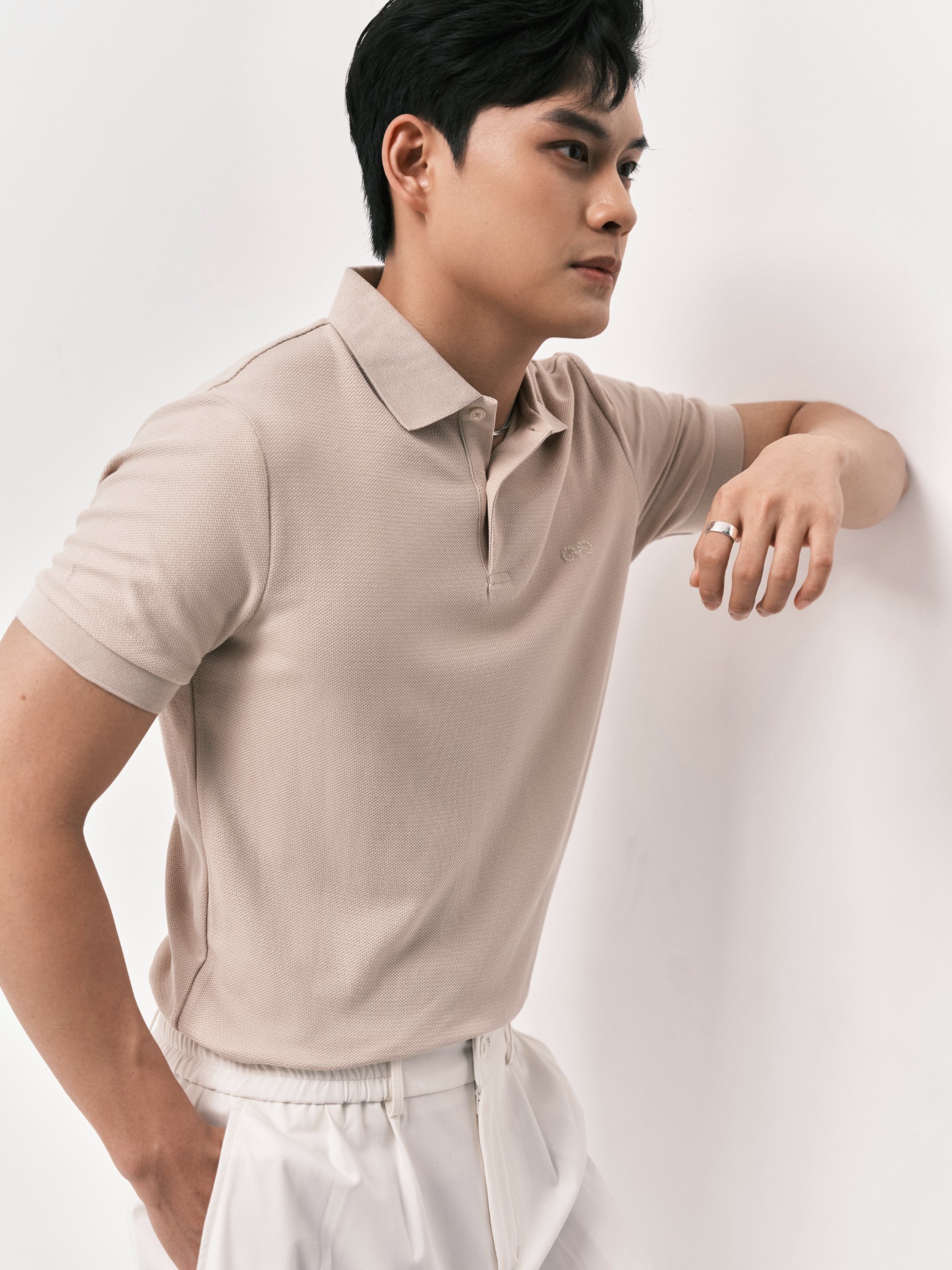 AG02 SIGNATURE SLIMFIT POLO - CLASSIC TAUPE
