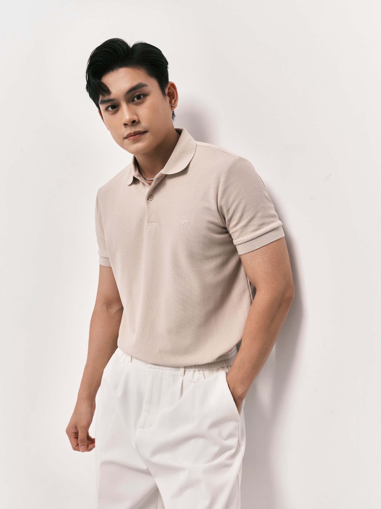 AG02 SIGNATURE SLIMFIT POLO - CLASSIC TAUPE
