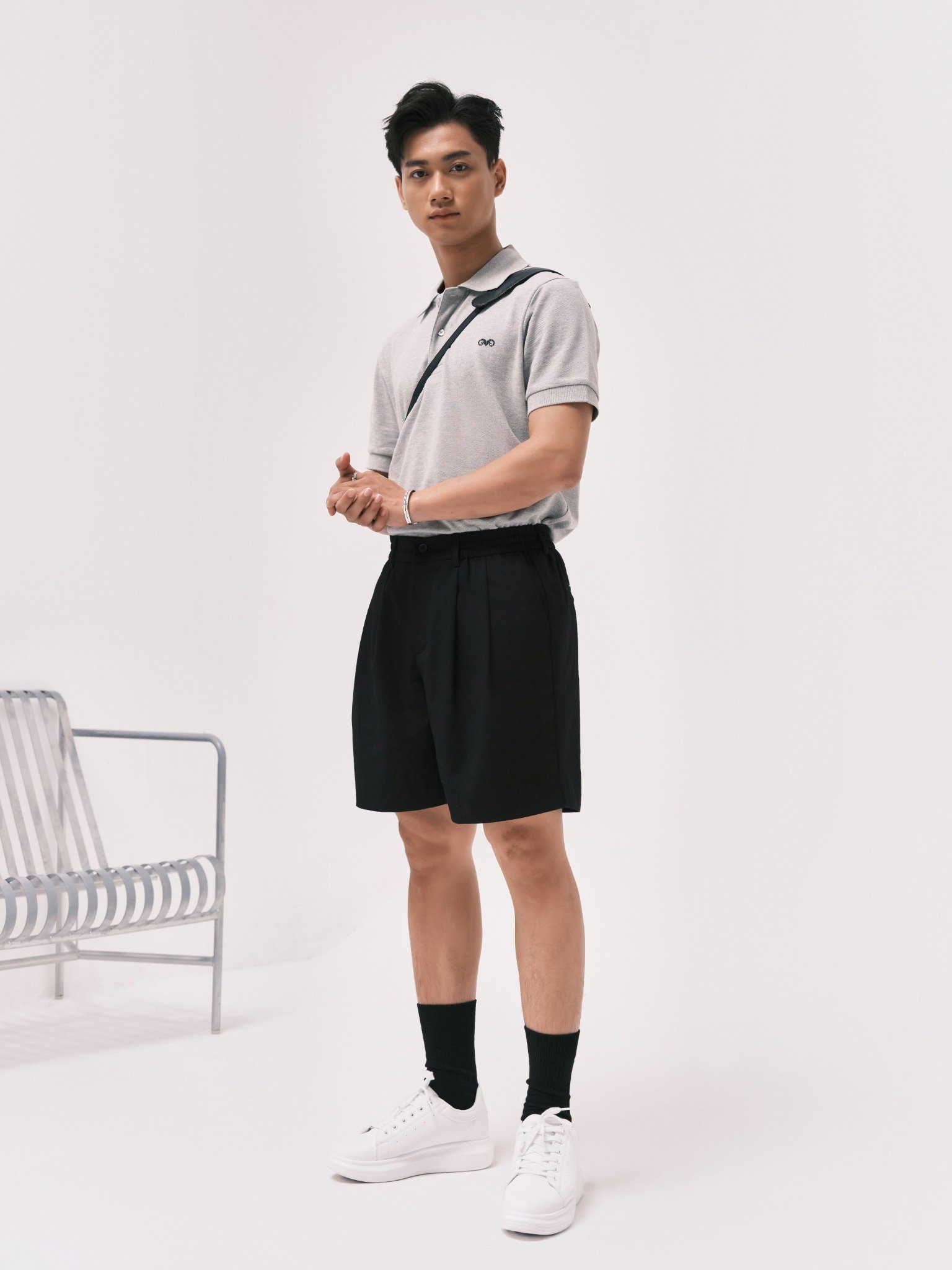AG001 PREMIUM REGULAR FIT POLO - LIGHT GREY