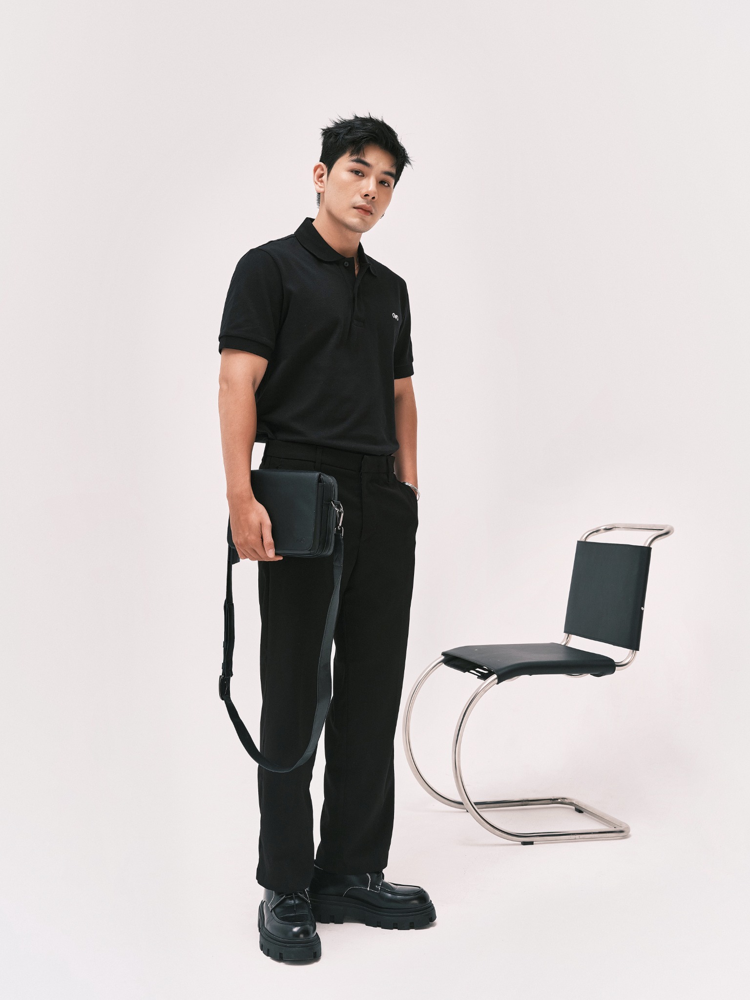 AG001 PREMIUM REGULAR FIT POLO - BLACK