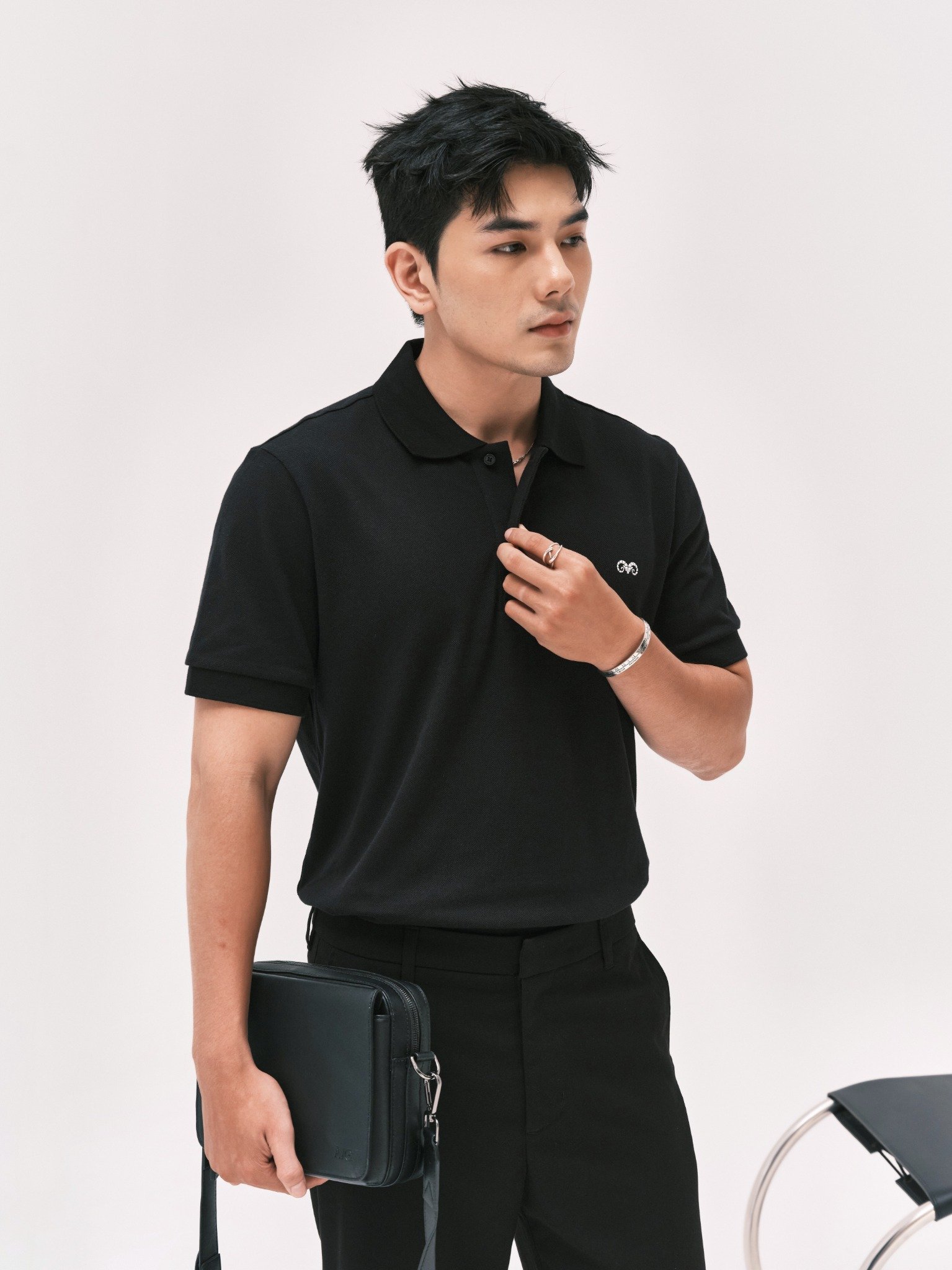 AG001 PREMIUM REGULAR FIT POLO - BLACK