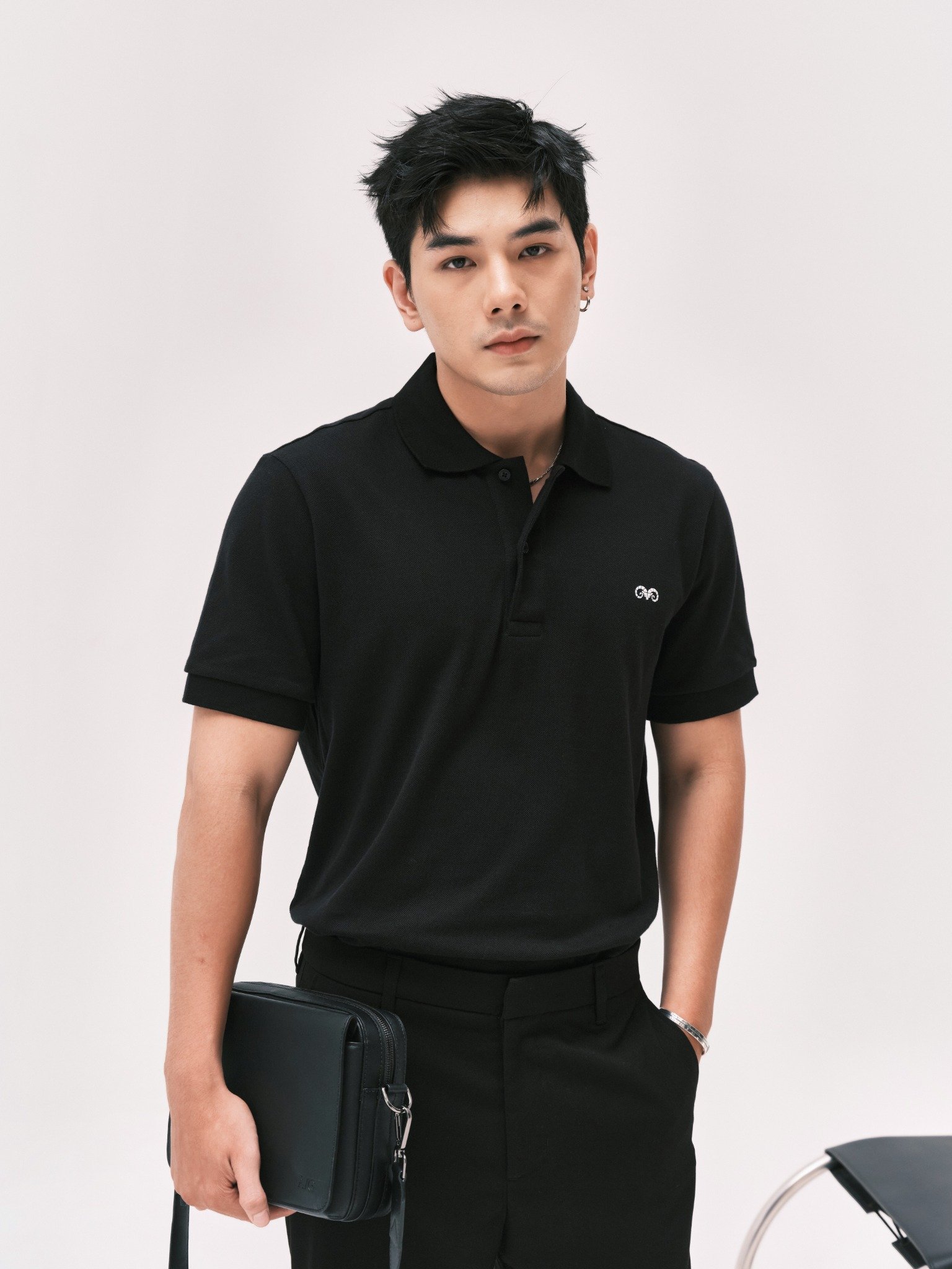 AG001 PREMIUM REGULAR FIT POLO - BLACK