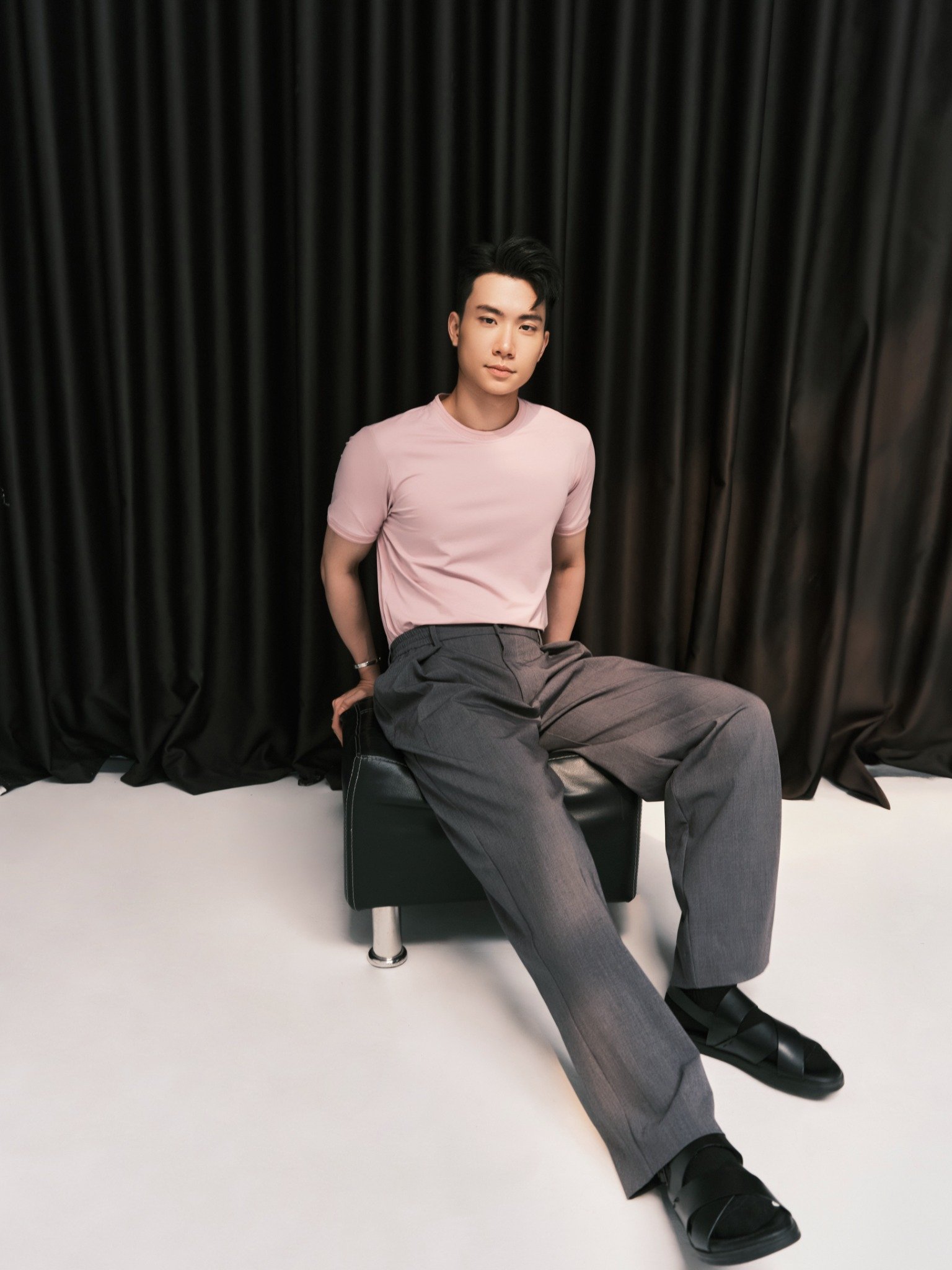 AG080 PREMIUM REGULAR FIT BASIC T-SHIRT - PINK
