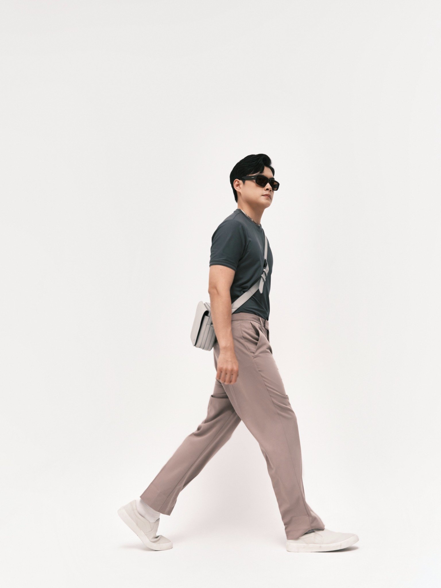 AG080 PREMIUM REGULAR FIT BASIC T-SHIRT - DARK GREY
