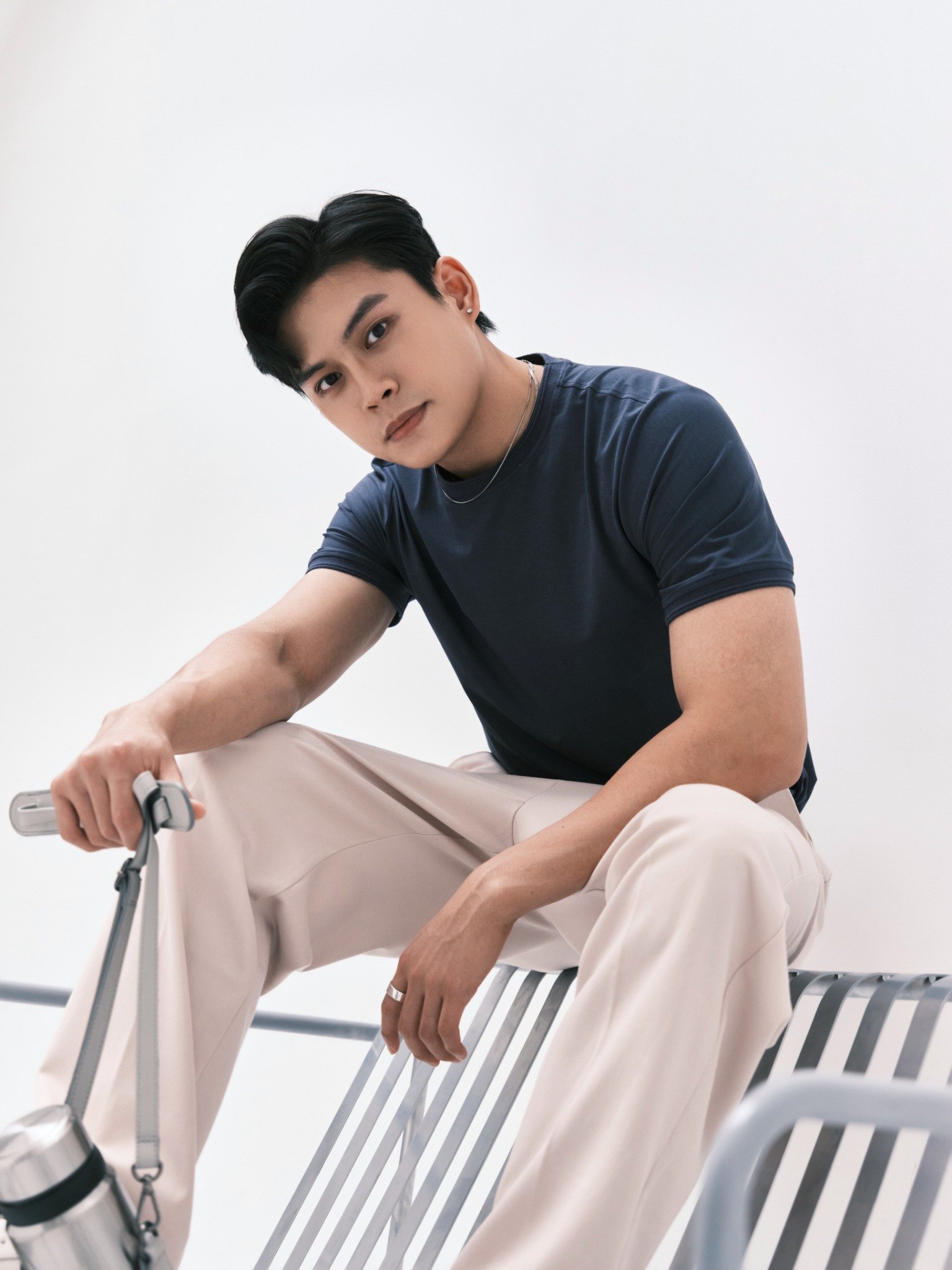 AG080 PREMIUM REGULAR FIT BASIC T-SHIRT - DARK BLUE
