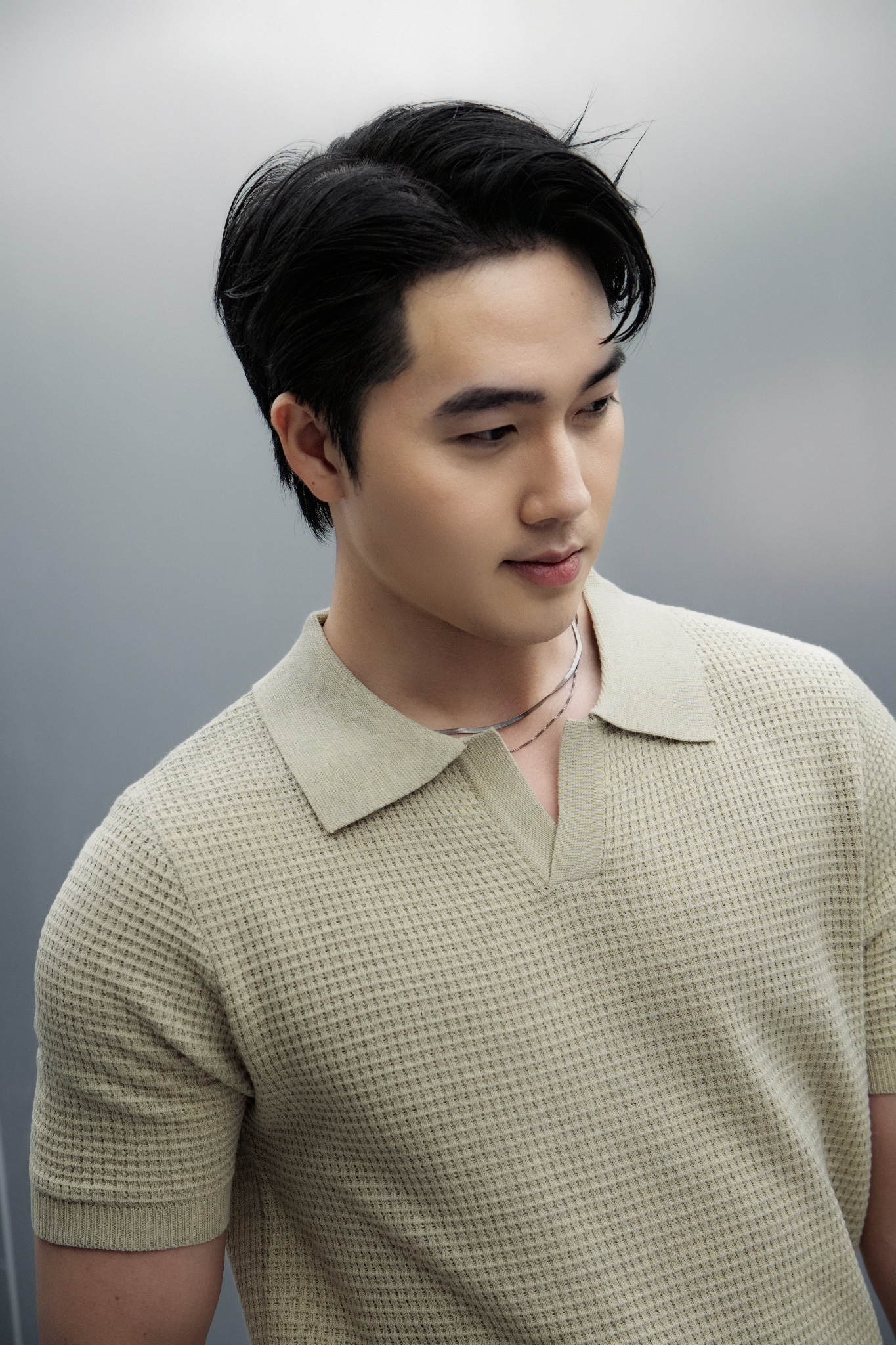 AG739 PREMIUM REGULAR FIT KNIT POLO - BEIGE