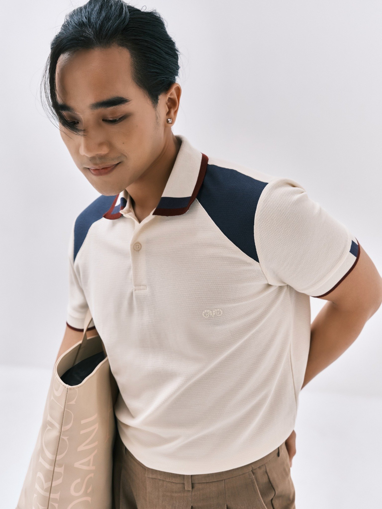 AG67 PREMIUM SLIMFIT POLO - OFF WHITE