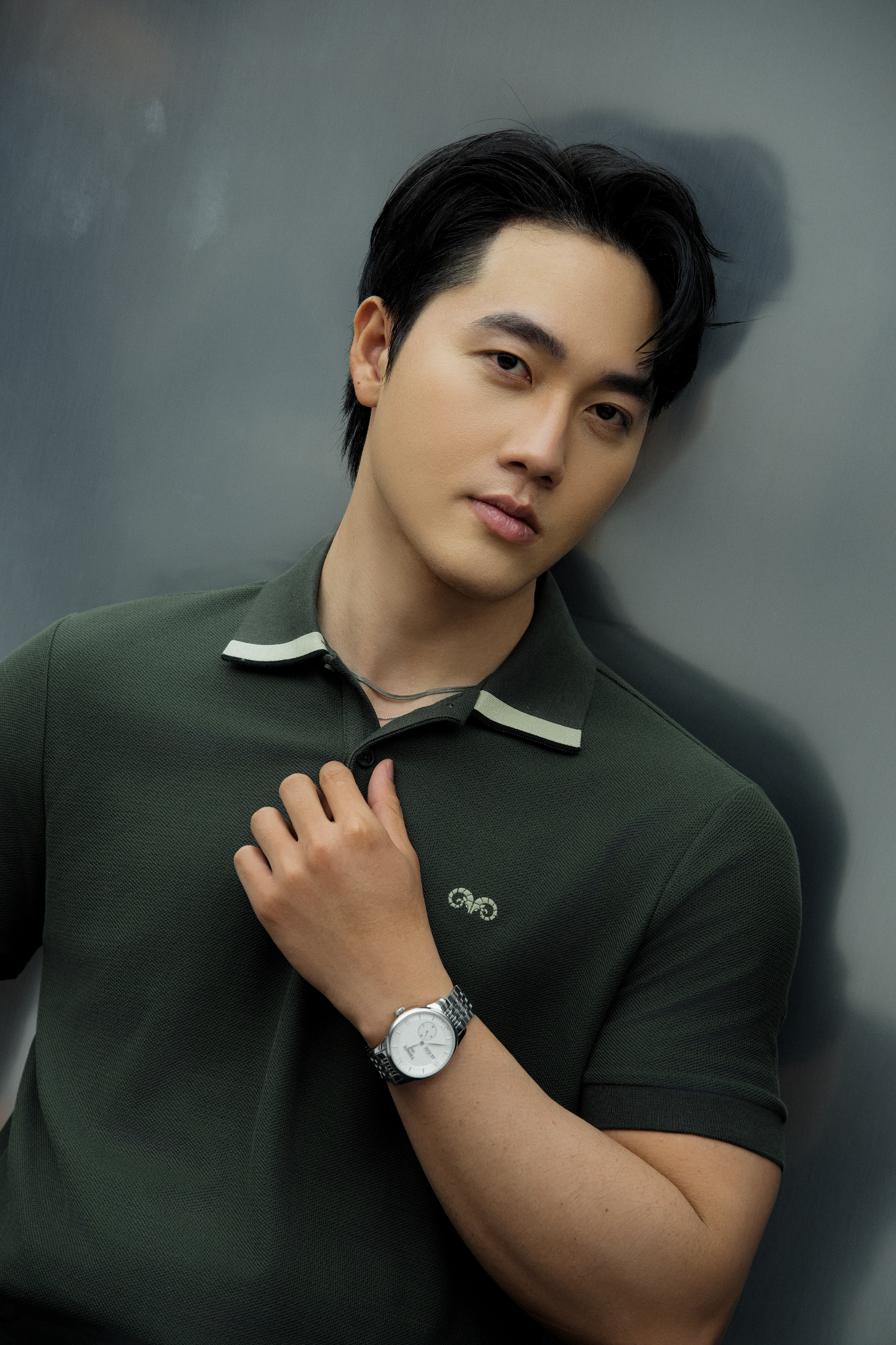 AG96 PREMIUM SLIMFIT POLO - DARK GREY