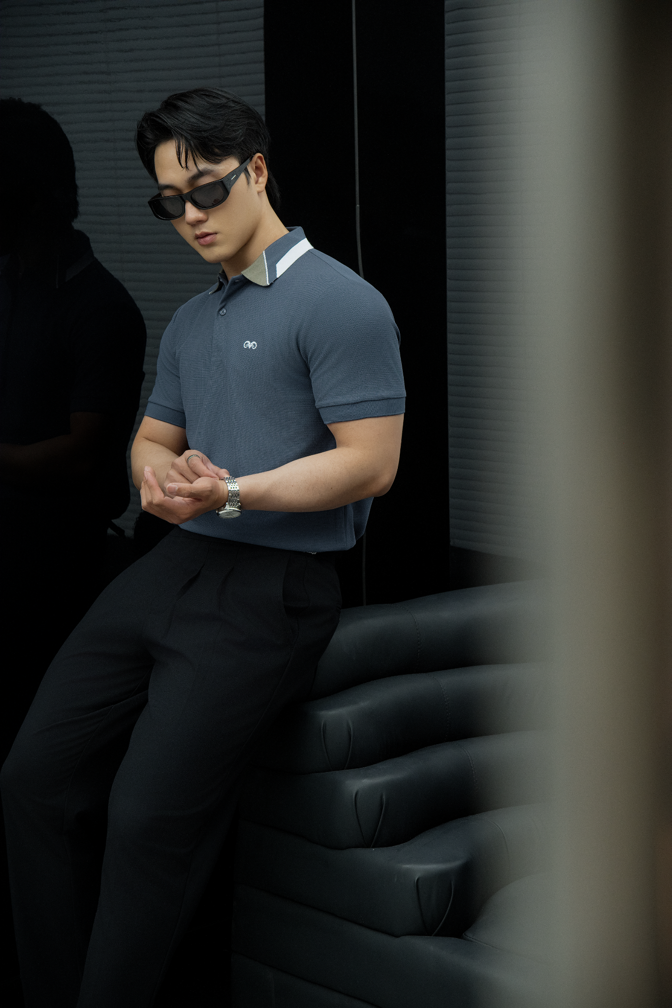 AG95 PREMIUM SLIMFIT POLO - DARK GREY
