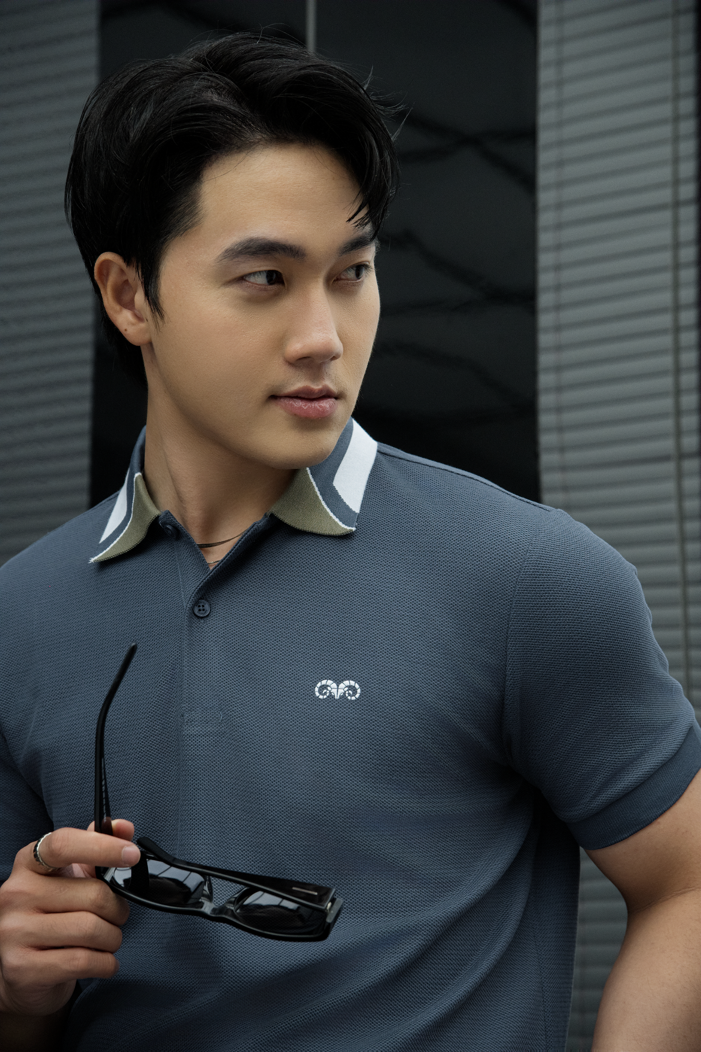 AG95 PREMIUM SLIMFIT POLO - DARK GREY