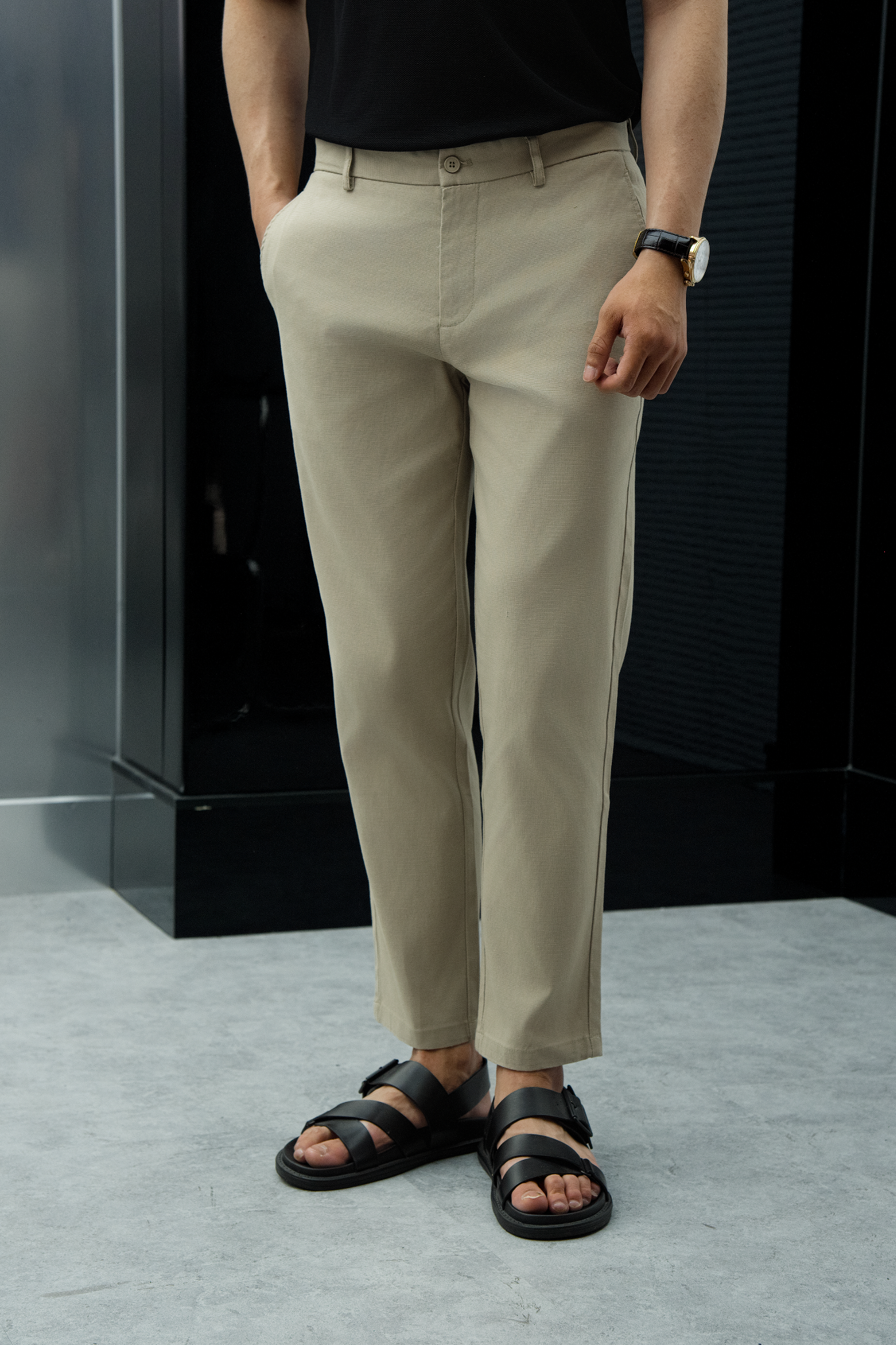 AG511 PREMIUM SLIMFIT KHAKI TROUSERS - BEIGE