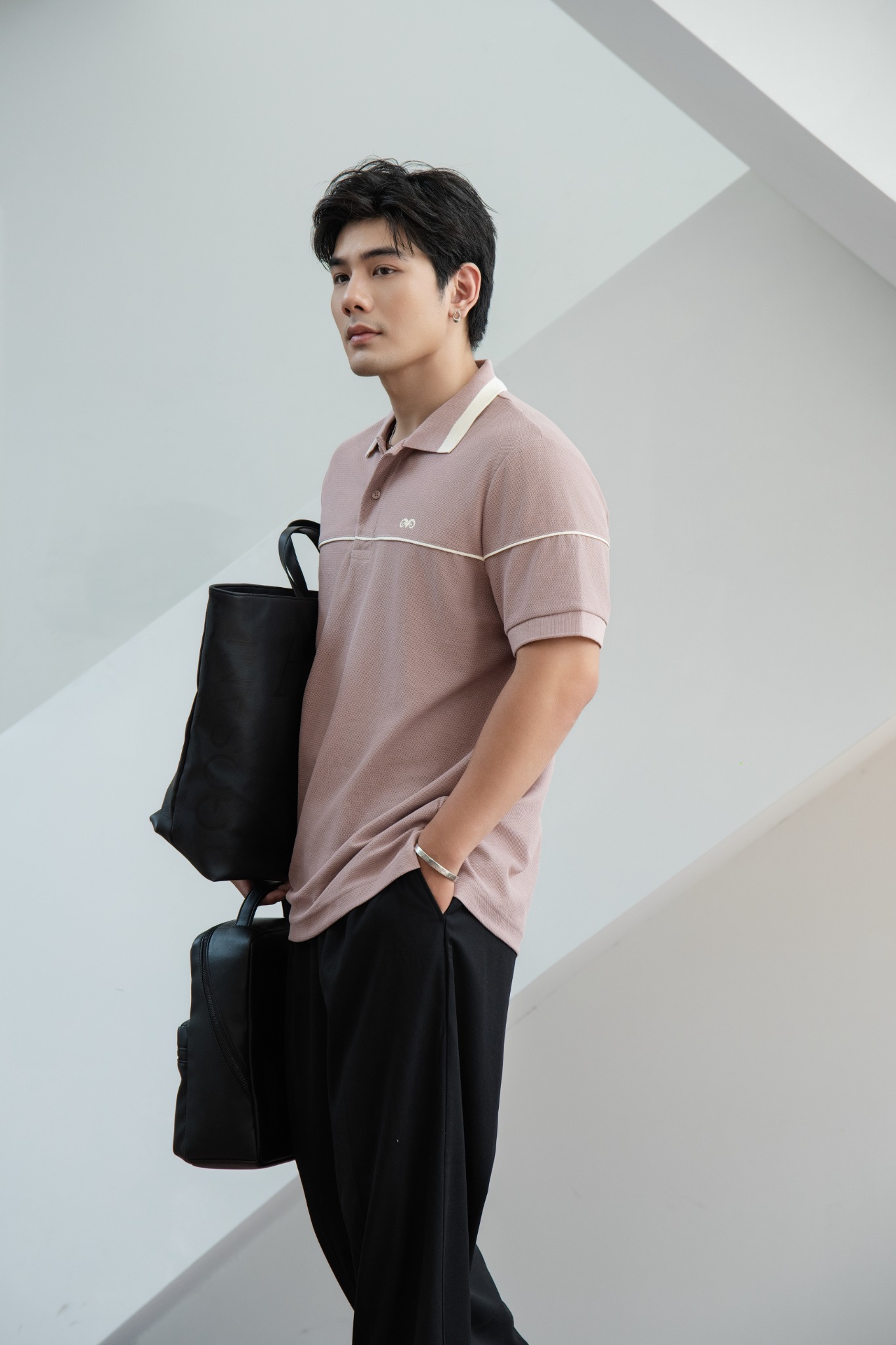 AG002 PREMIUM REGULAR FIT MIXED COLOR POLO - PINK