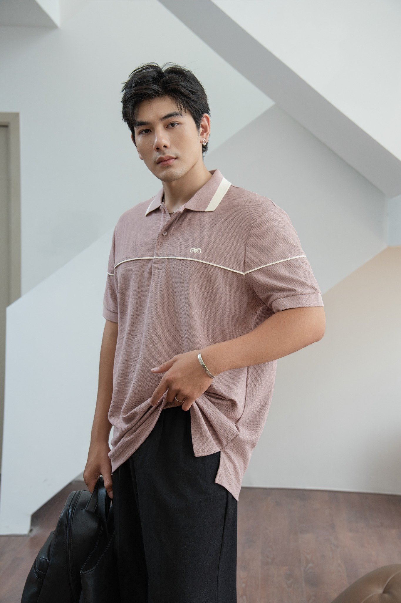 AG002 PREMIUM REGULAR FIT MIXED COLOR POLO - PINK