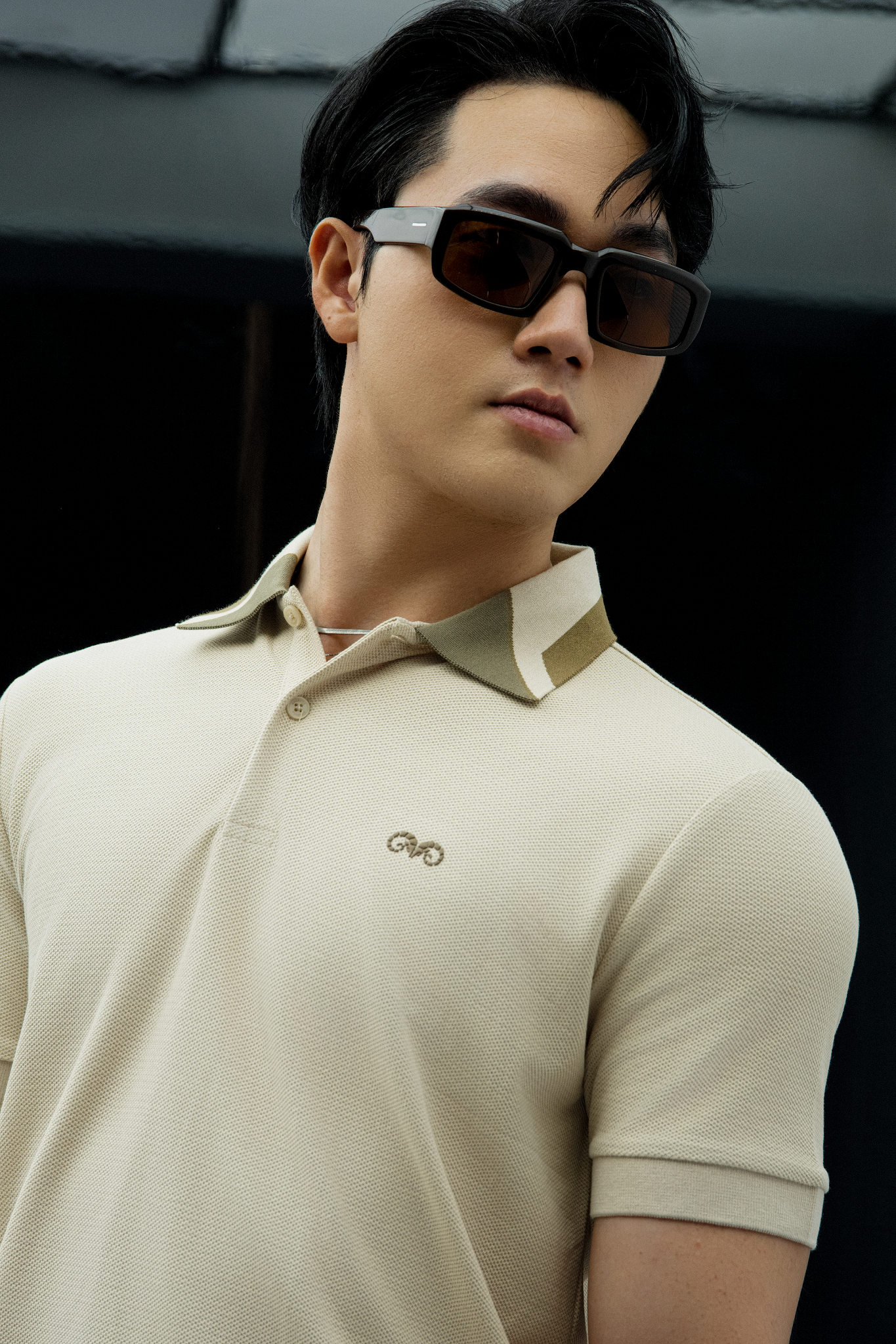 AG95 PREMIUM SLIMFIT POLO - BEIGE