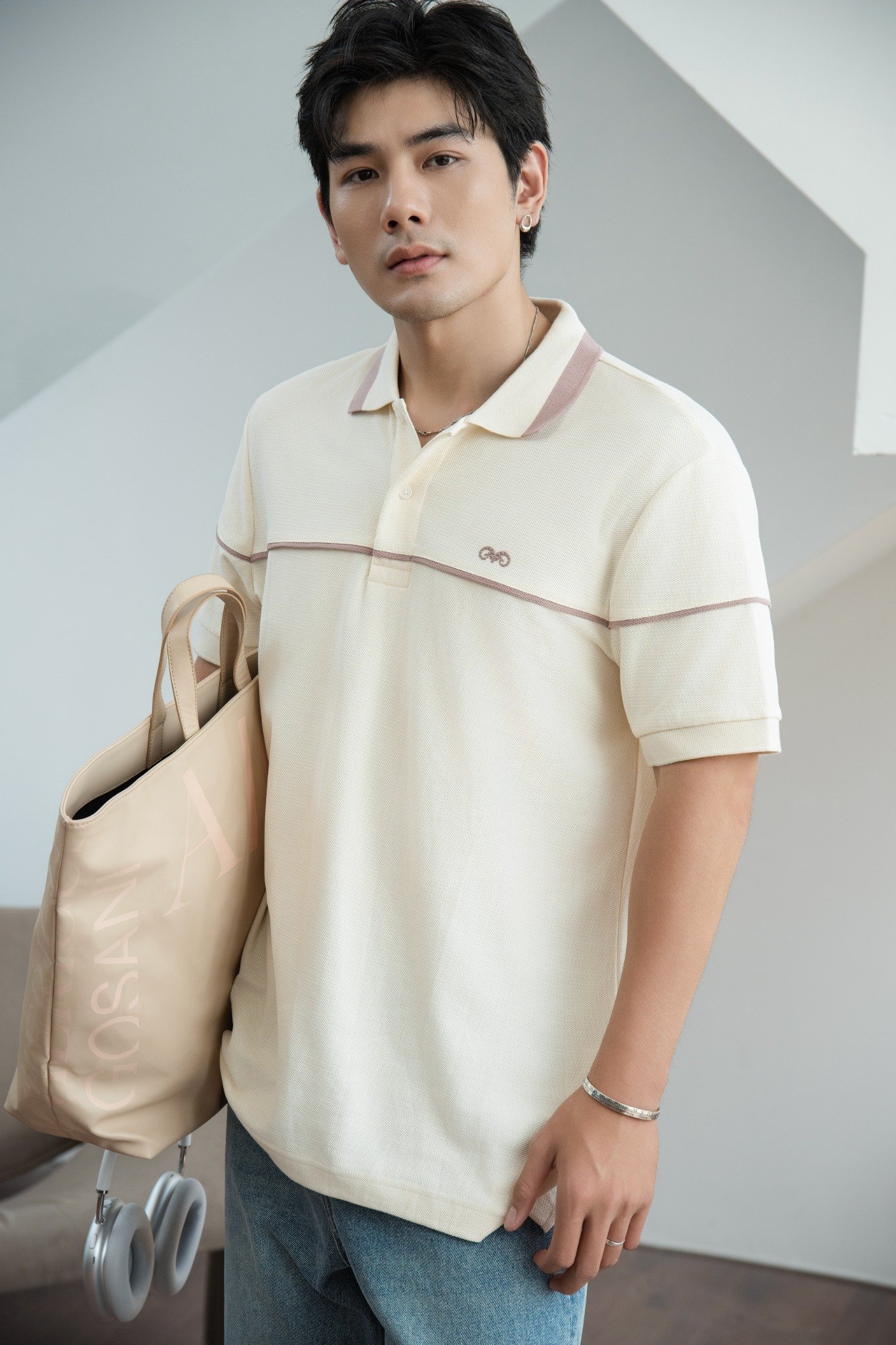 AG002 PREMIUM REGULAR FIT MIXED COLOR POLO - OFF WHITE