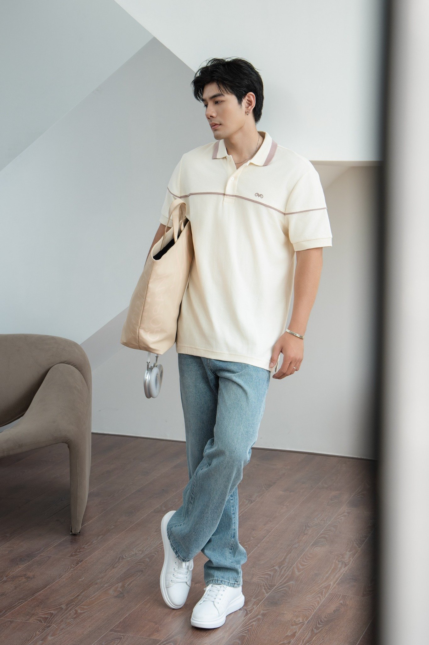 AG002 PREMIUM REGULAR FIT MIXED COLOR POLO - OFF WHITE