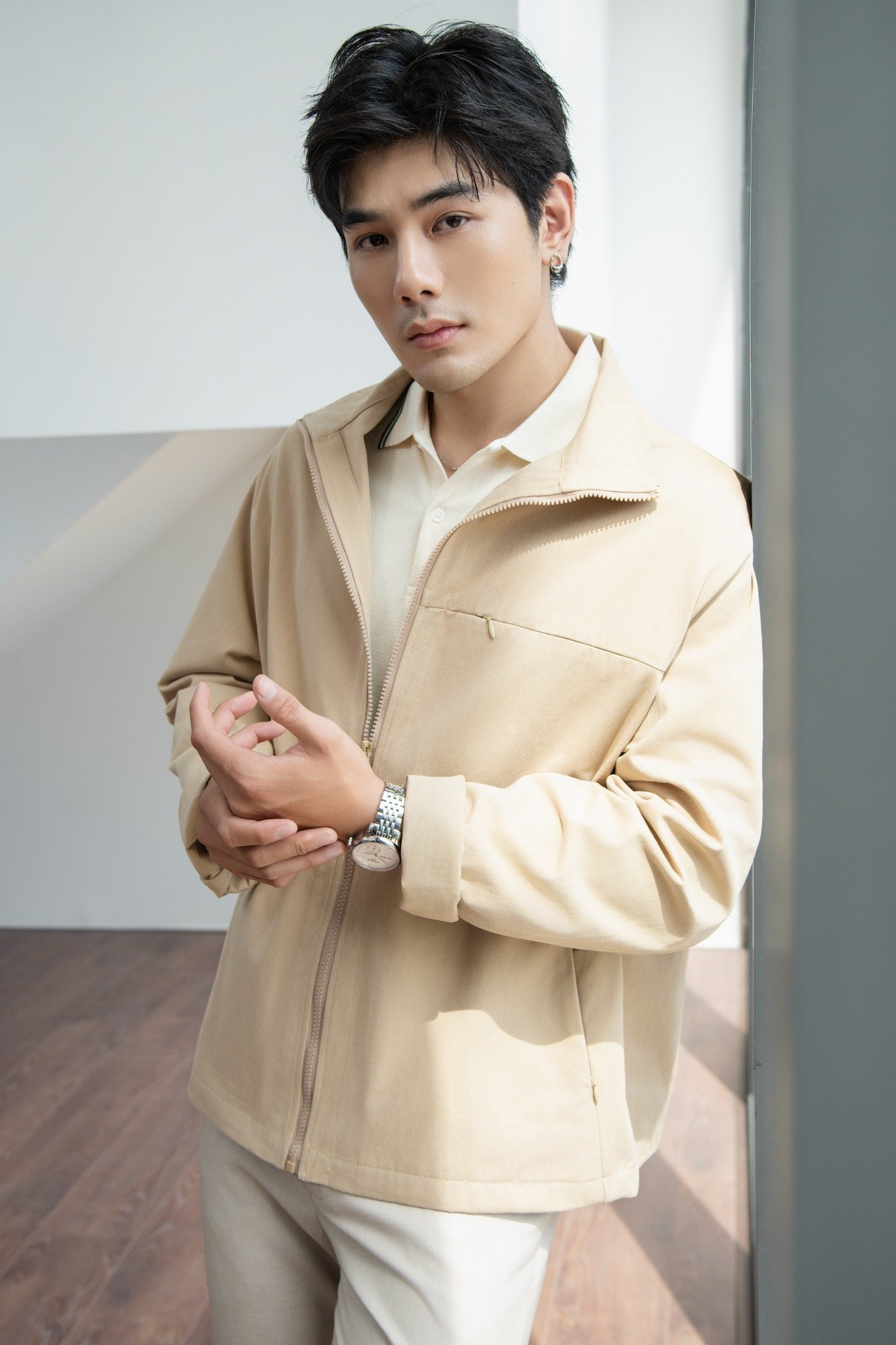 AG01 STUDIO LOOOSE FIT NEW KHAKI JACKET - BROWN