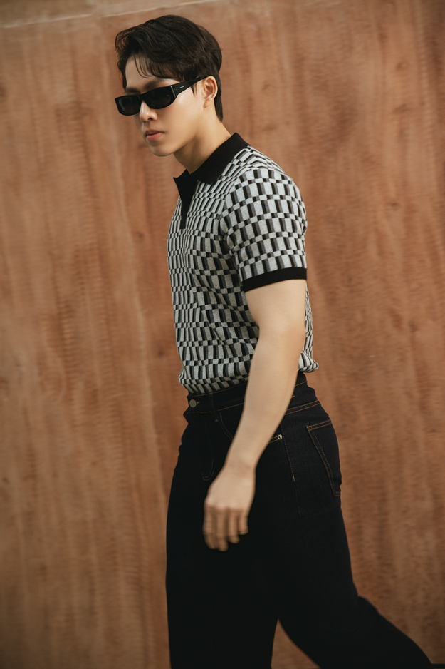 AG749 PREMIUM REGULAR FIT KNIT POLO - BLACK