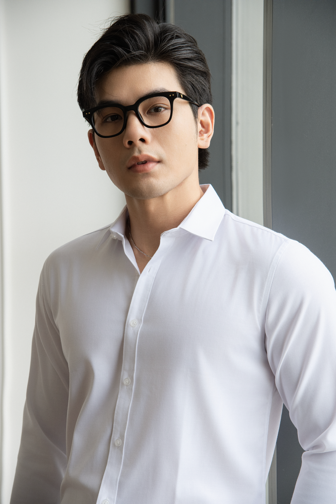 AG51 PREMIUM SLIMFIT SHIRT - WHITE