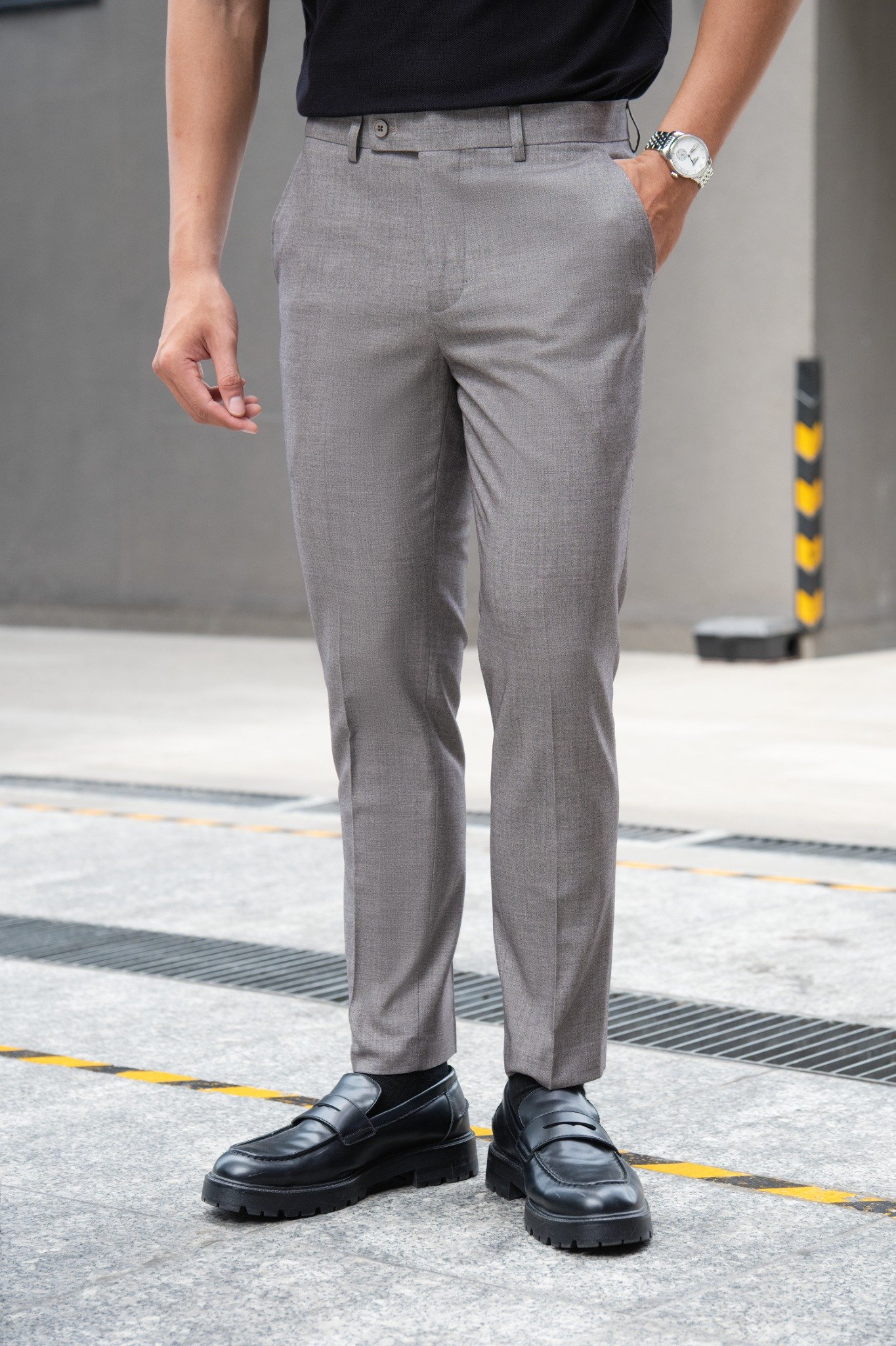 AGP2 PREMIUM SLIMFIT TROUSERS - LIGHT GREY