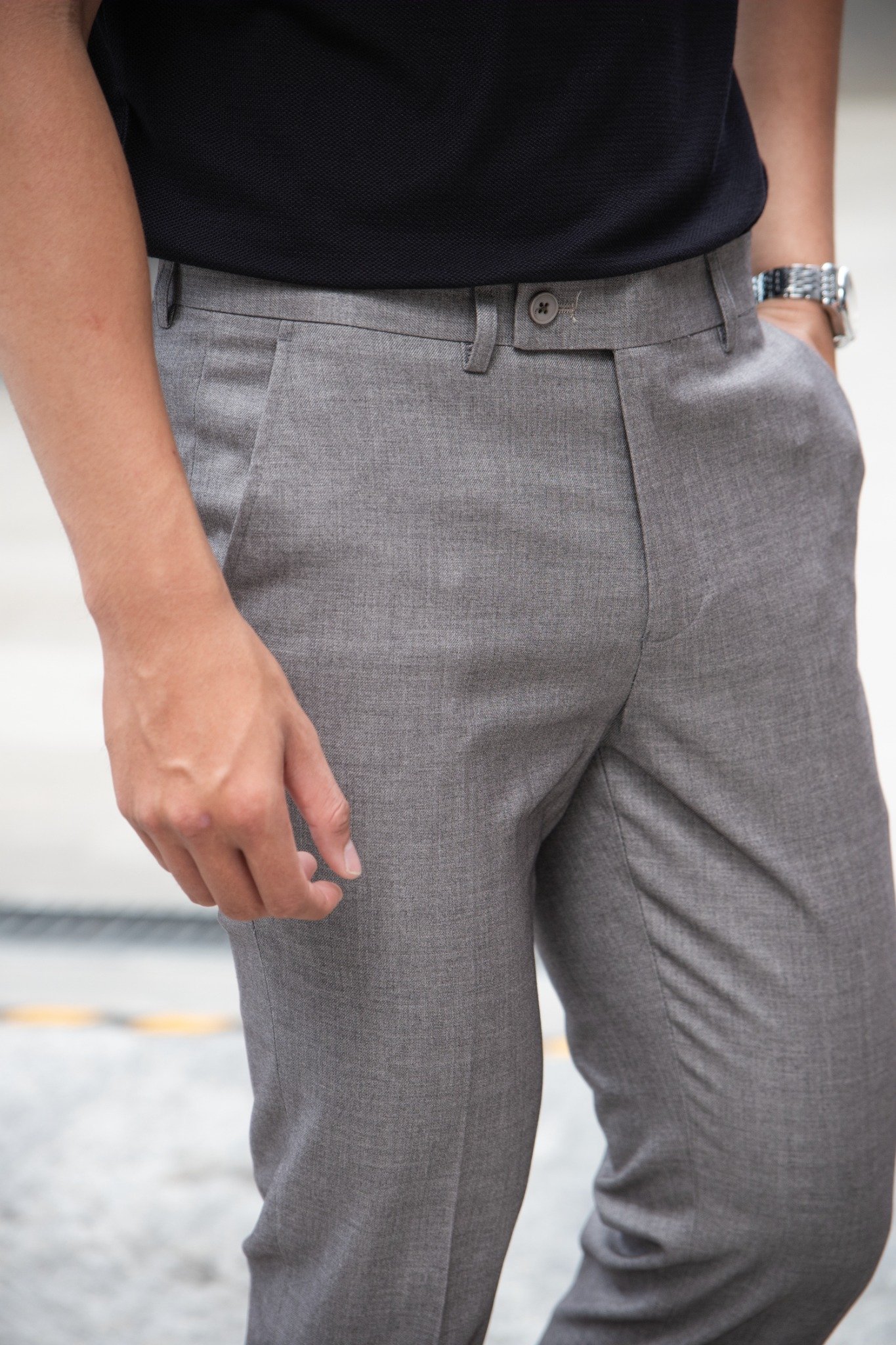 AGP2 PREMIUM SLIMFIT TROUSERS - LIGHT GREY