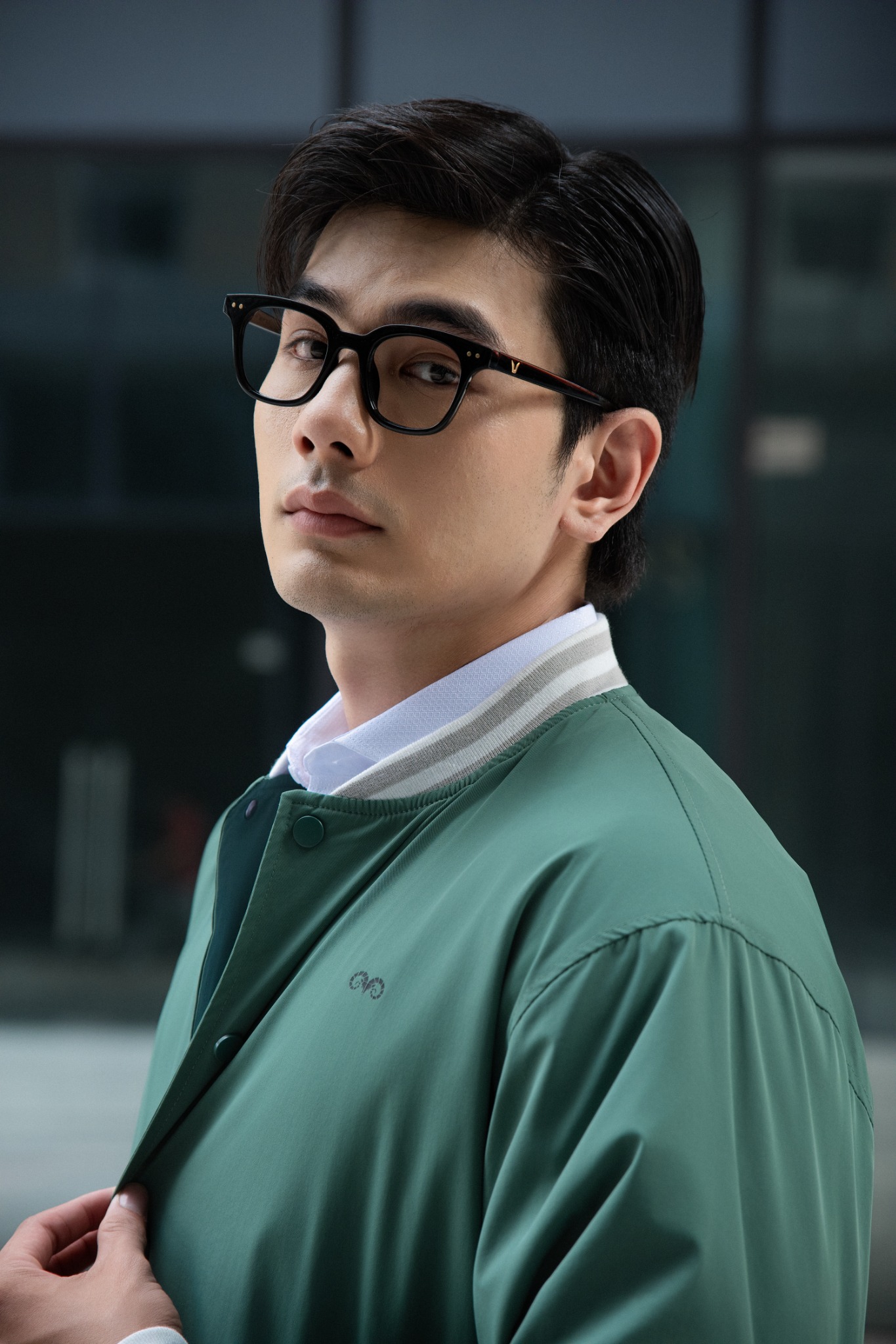3819 FACTORY LOOSE FIT BASIC BOMBER - GREEN