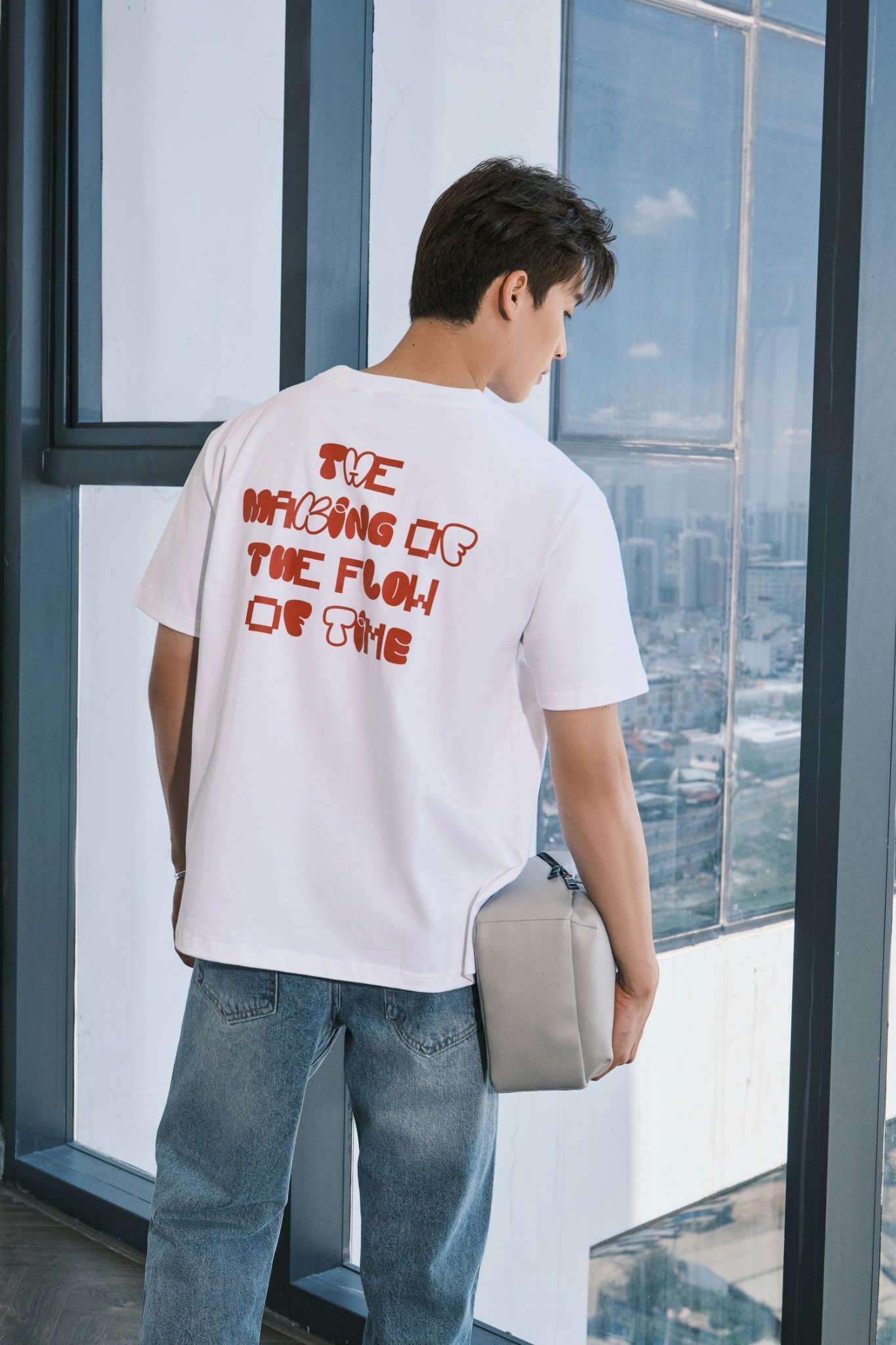 AG06 STUDIO LOOSE FIT PRINTED "TFOT" T-SHIRT - WHITE