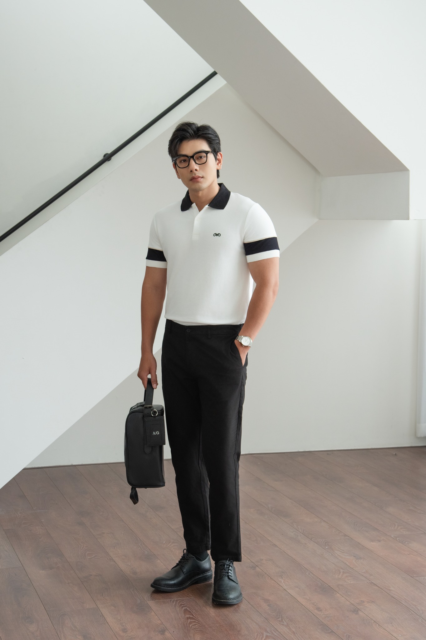 AG89 PREMIUM SLIMFIT POLO - WHITE