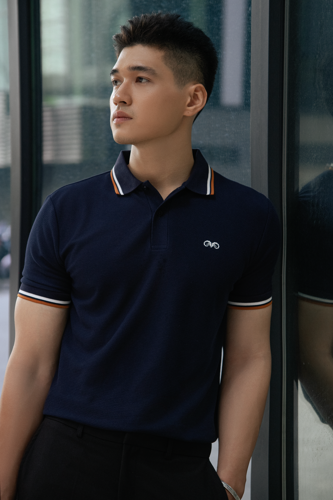 AG6101 PREMIUM SLIMFIT POLO - DARK BLUE