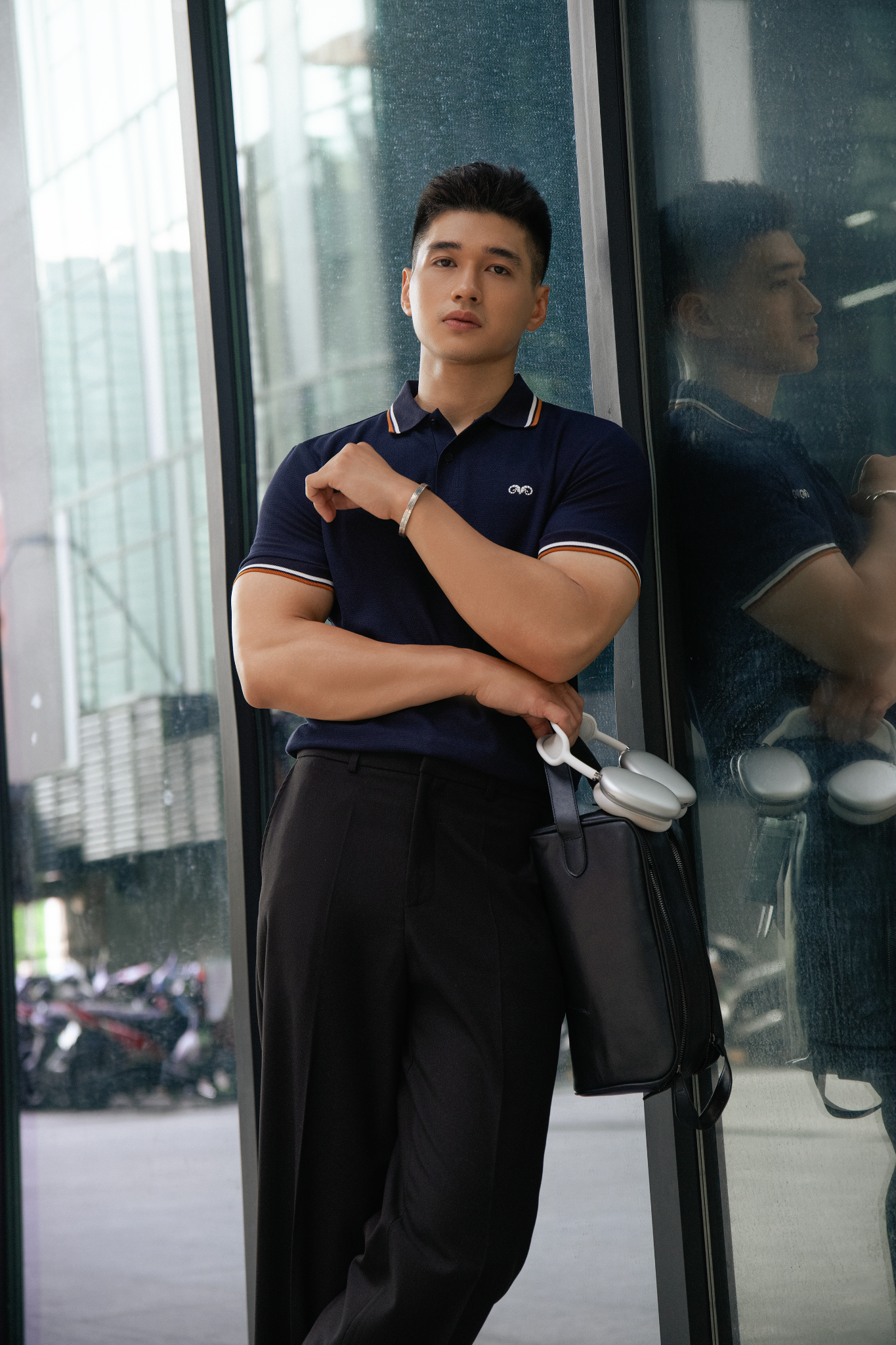 AG6101 PREMIUM SLIMFIT POLO - DARK BLUE